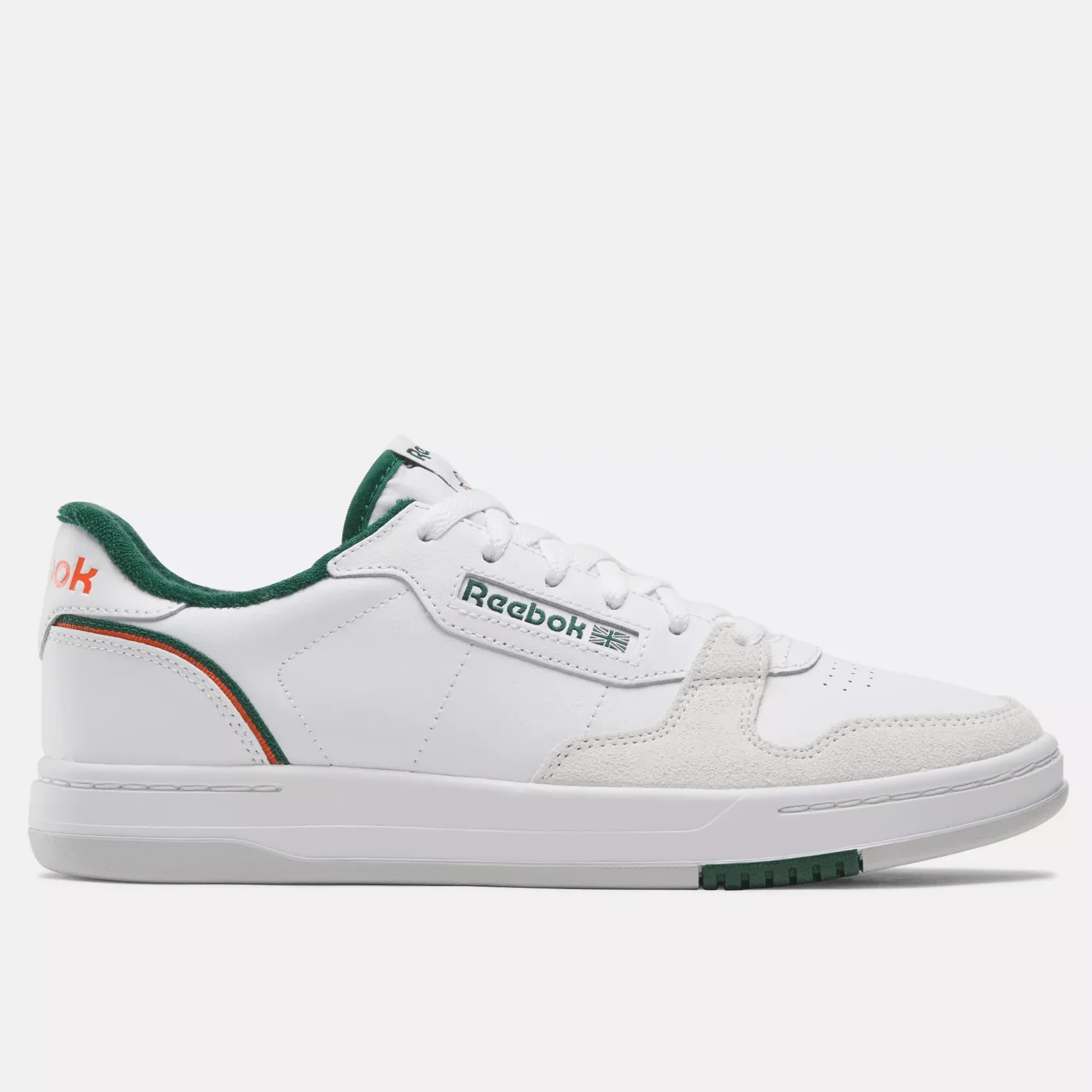 Reebok Men's Phase Court Shoes - White/White/Darkgreen