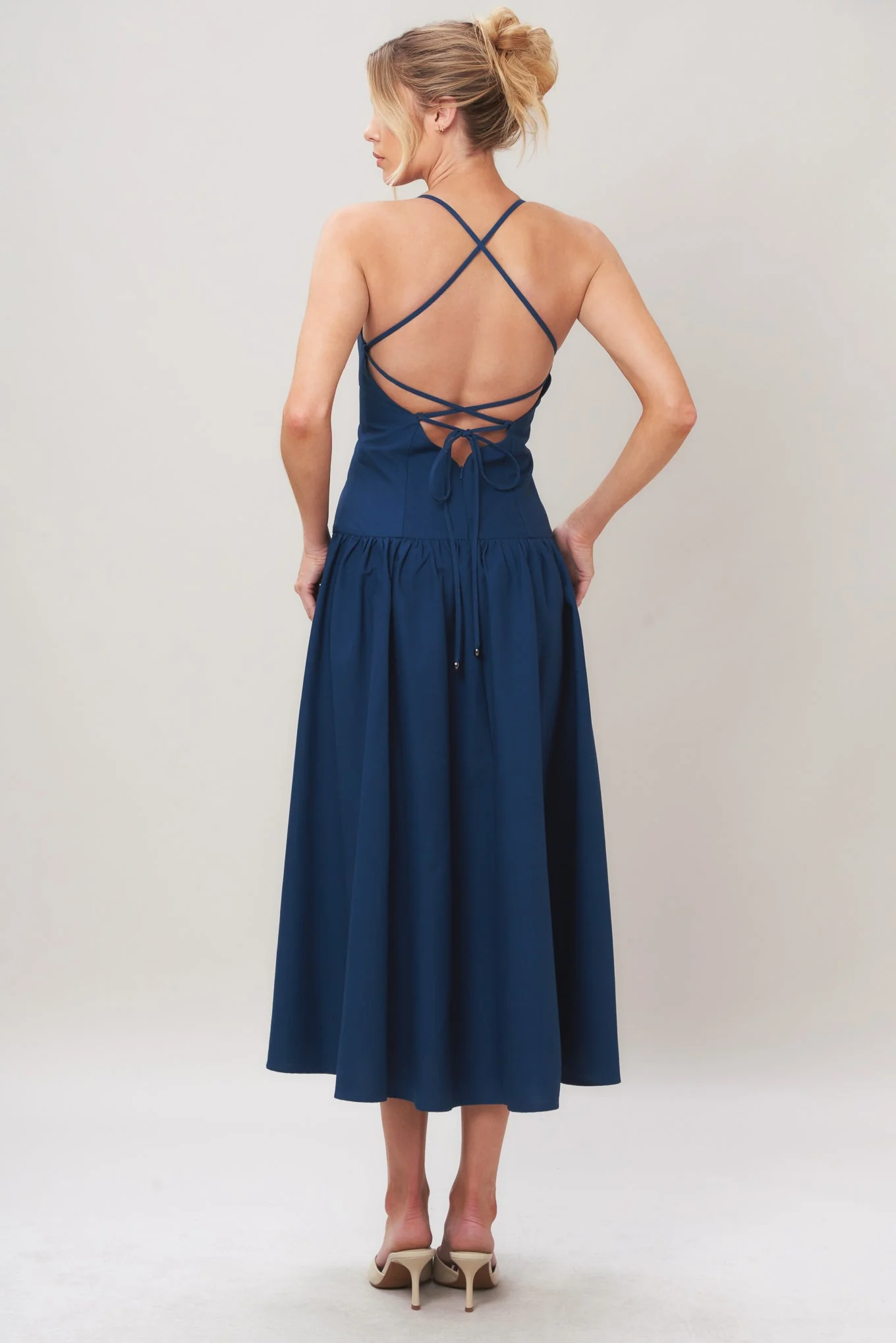 Refined Flow Woven Midi Dress - Image 2