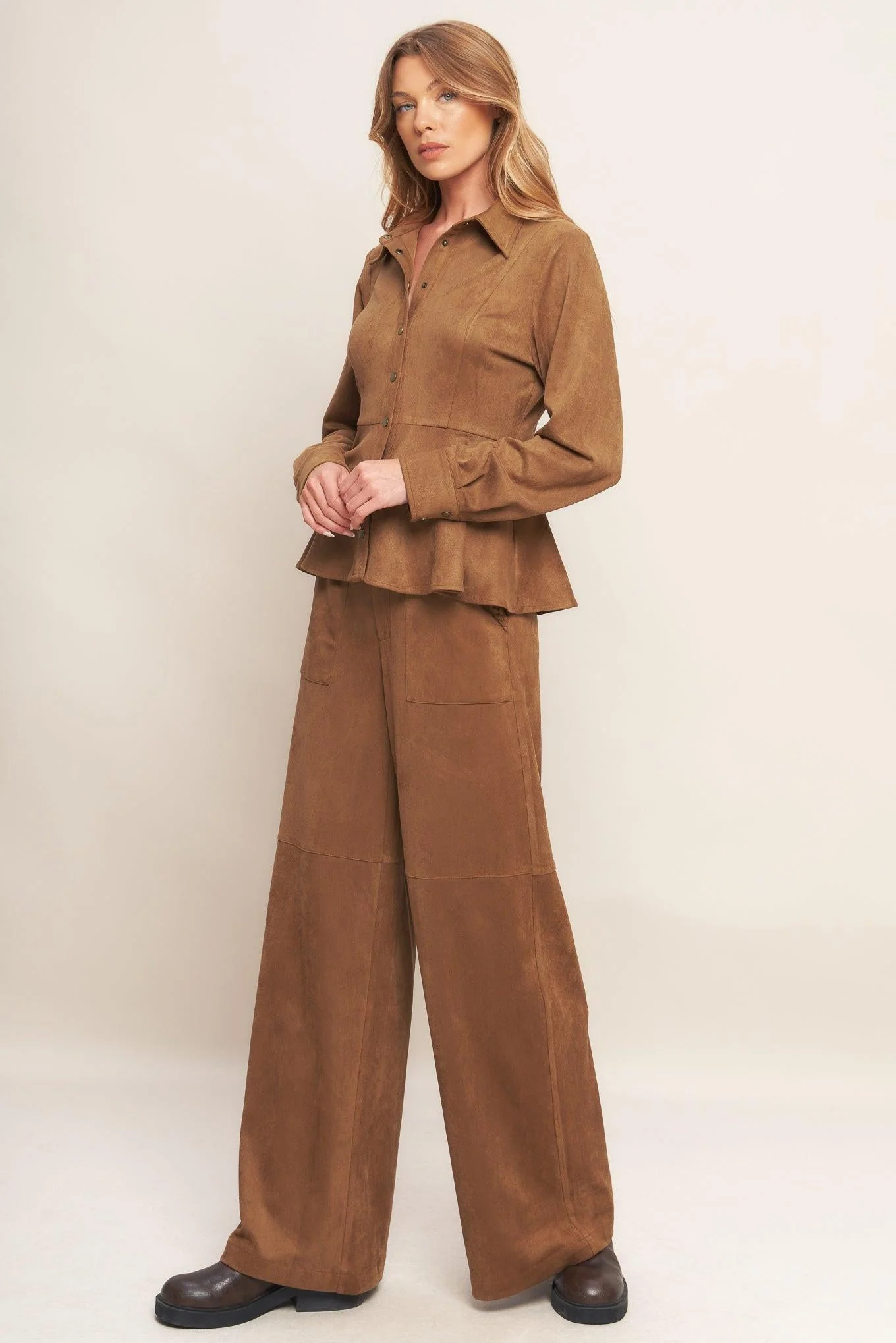 Refined Impression Faux Suede Top - Image 6