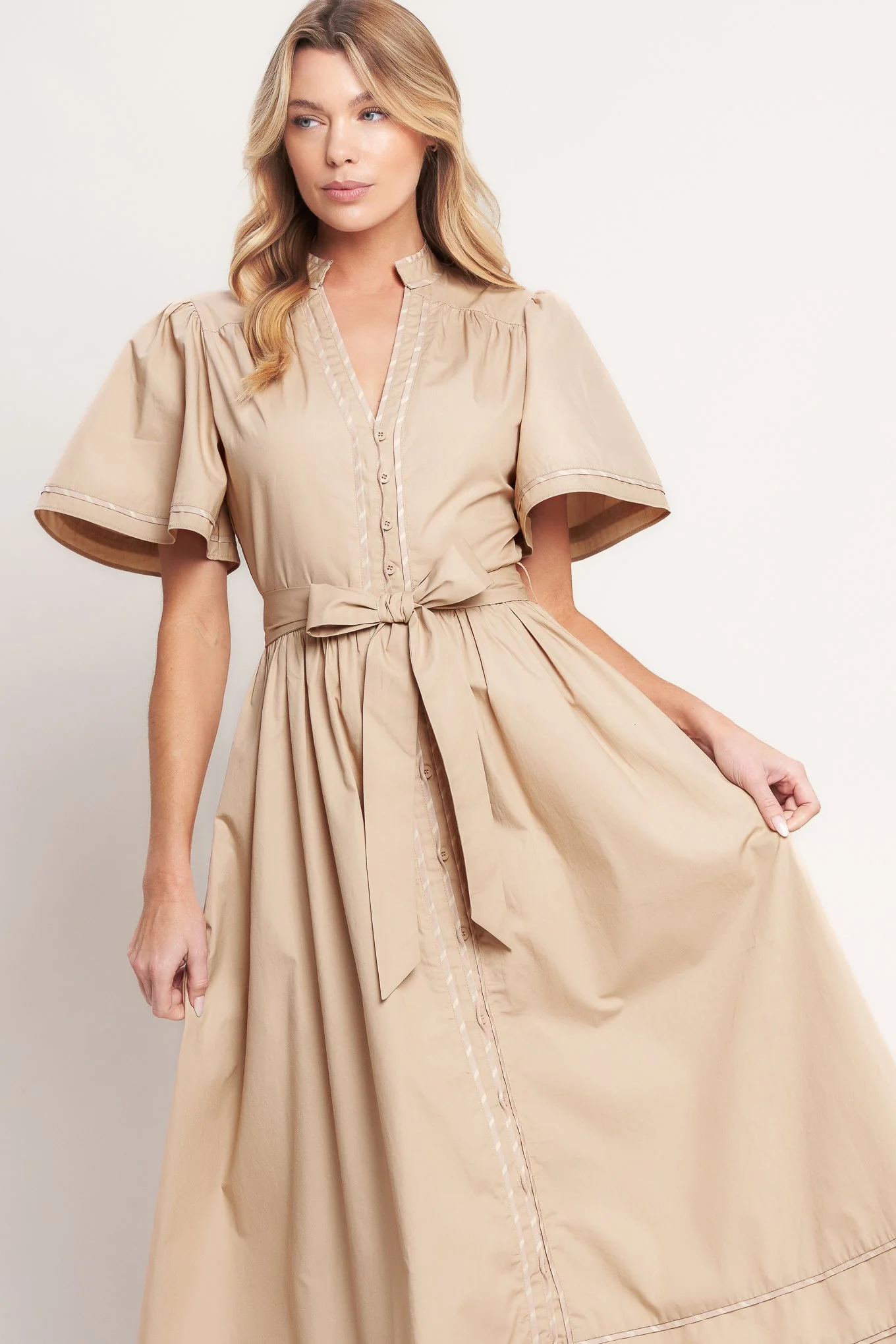 Resort Escape Woven Midi Dress - Image 3