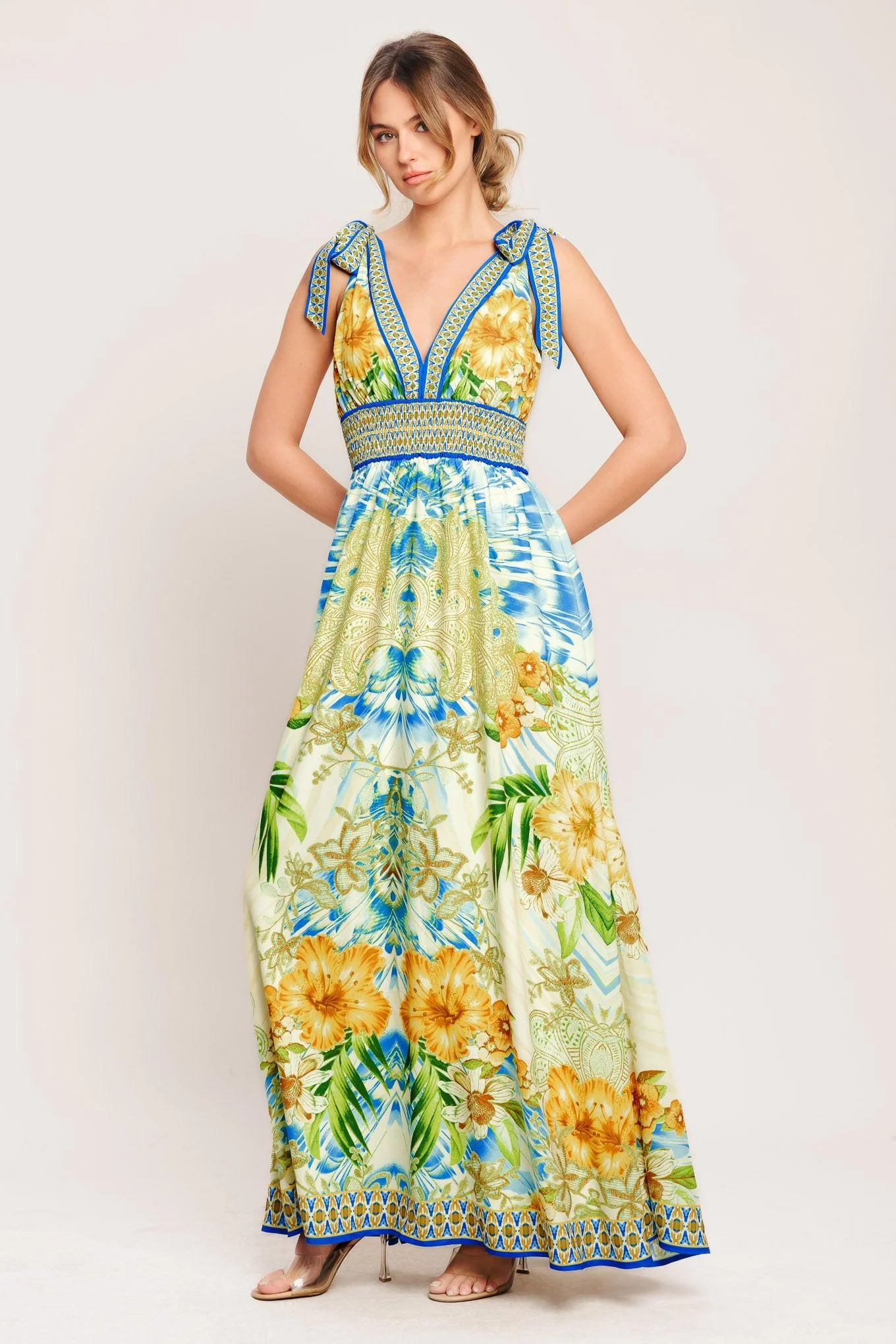 Resort Opulence Woven Maxi Dress - Image 5