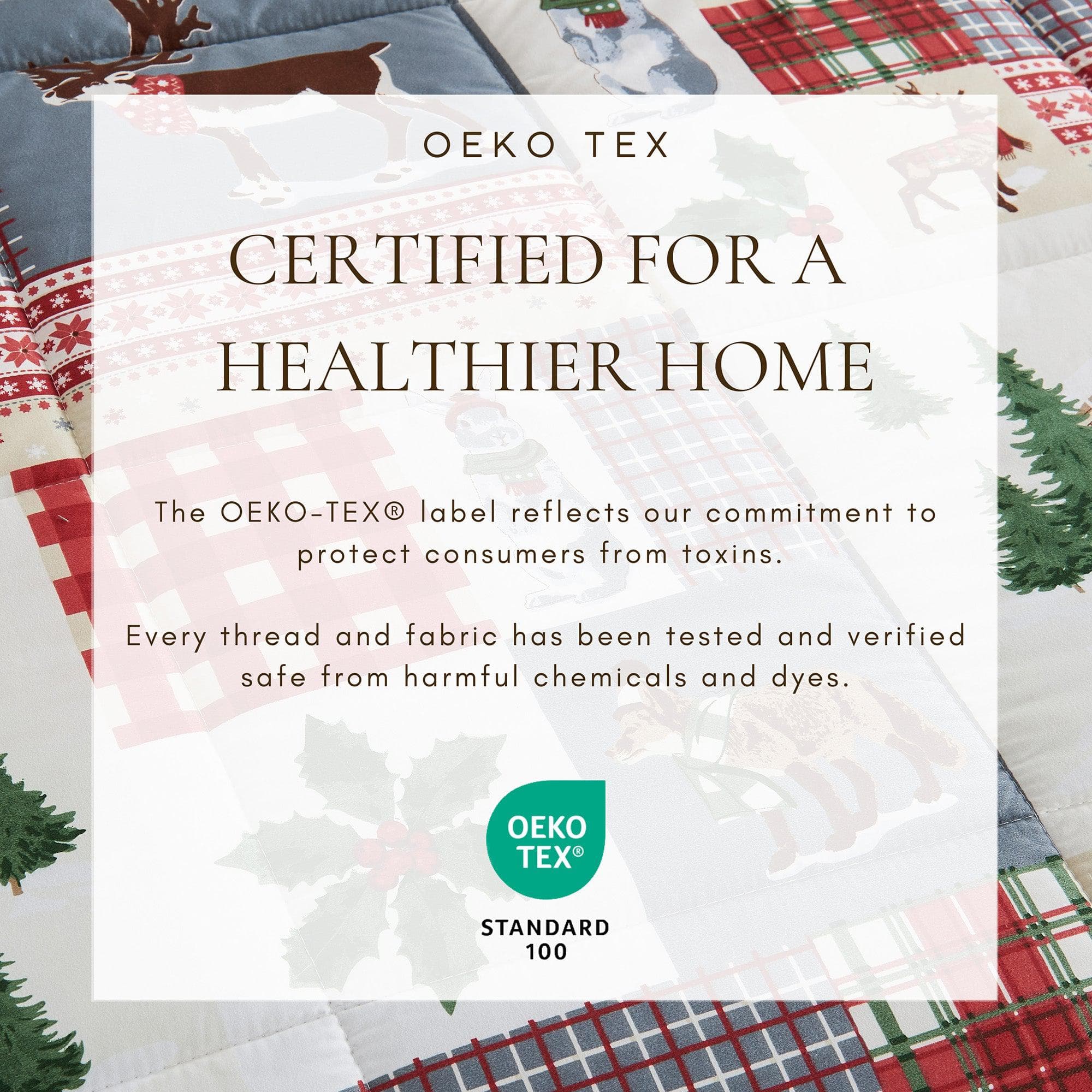 Reversible Christmas Comforter and Sham Set - Holiday / Lodge Odette Collection - Image 16