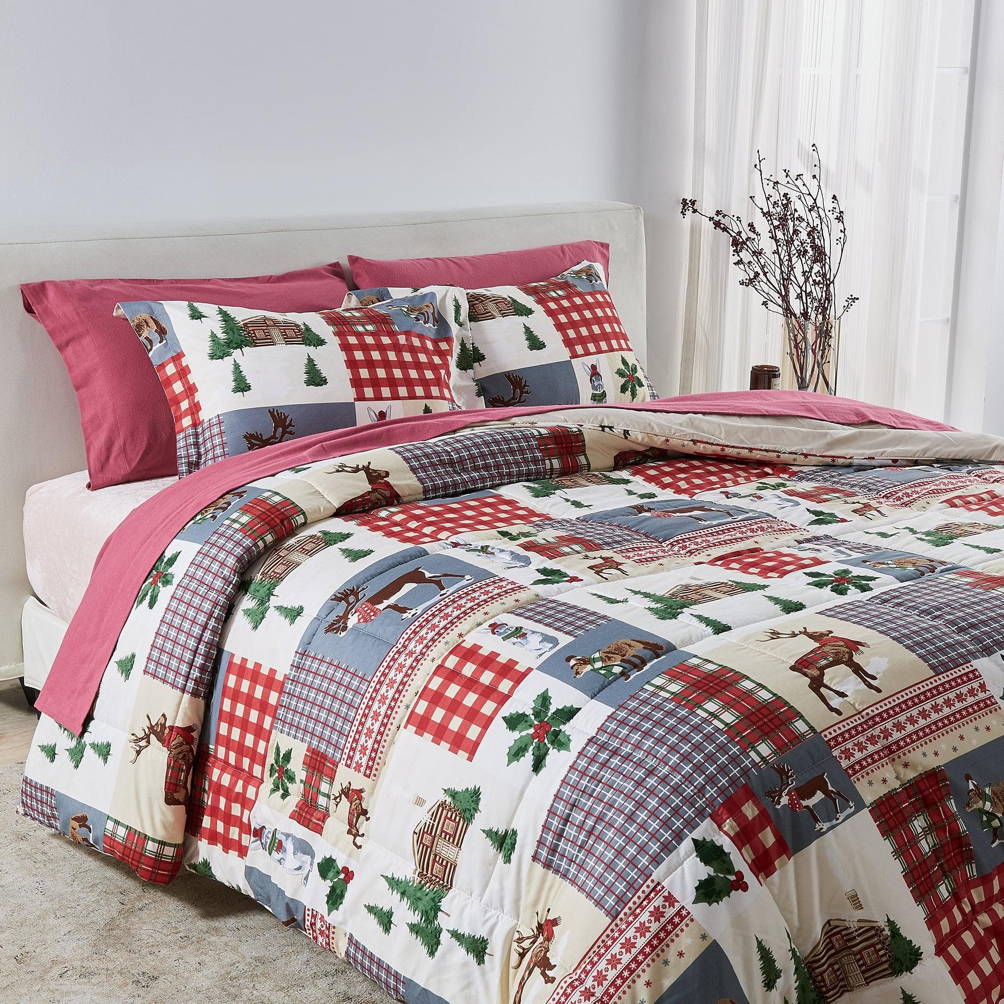Reversible Christmas Comforter and Sham Set - Holiday / Lodge Odette Collection - Image 18