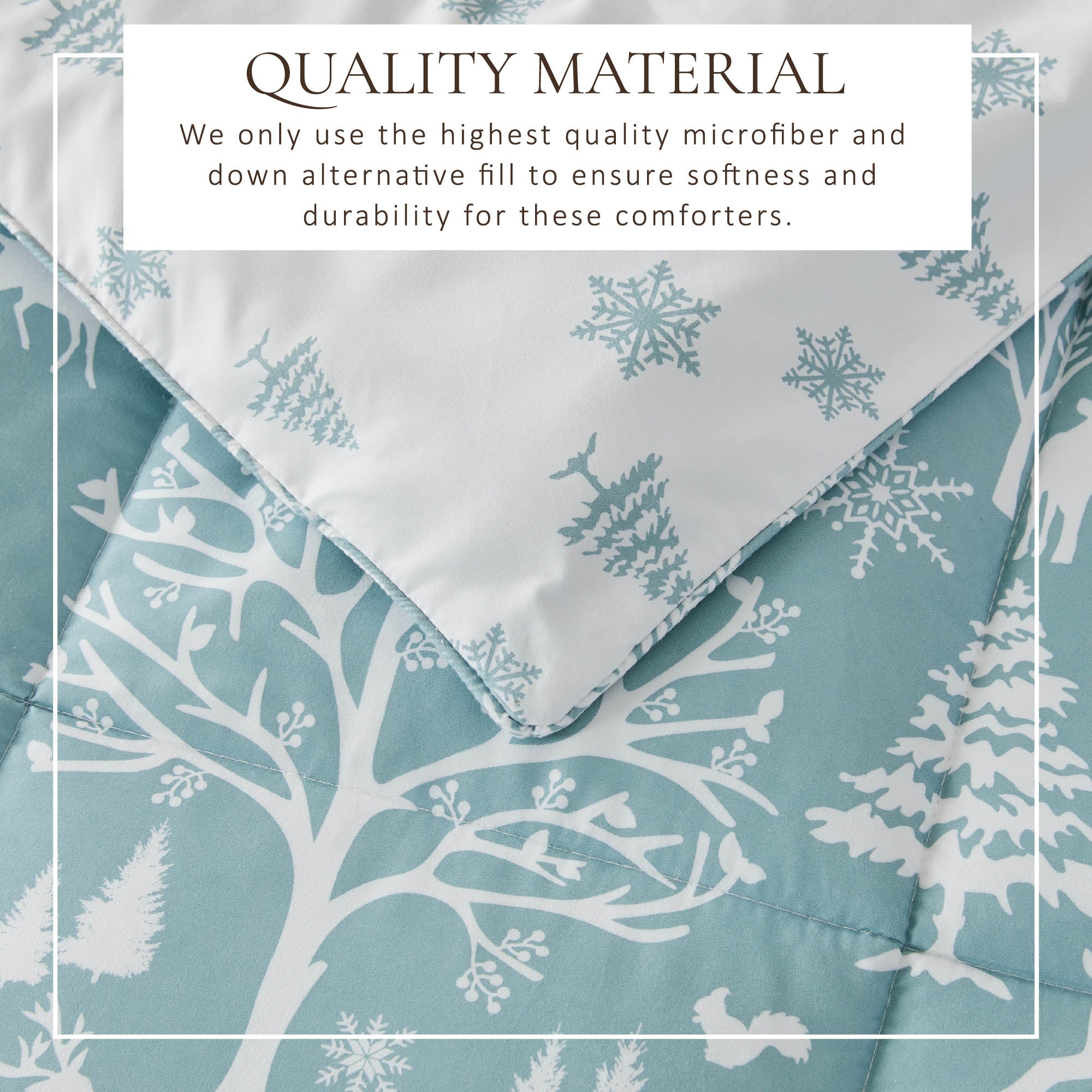 Reversible Christmas Comforter and Sham Set - Holiday / Lodge Odette Collection - Image 50