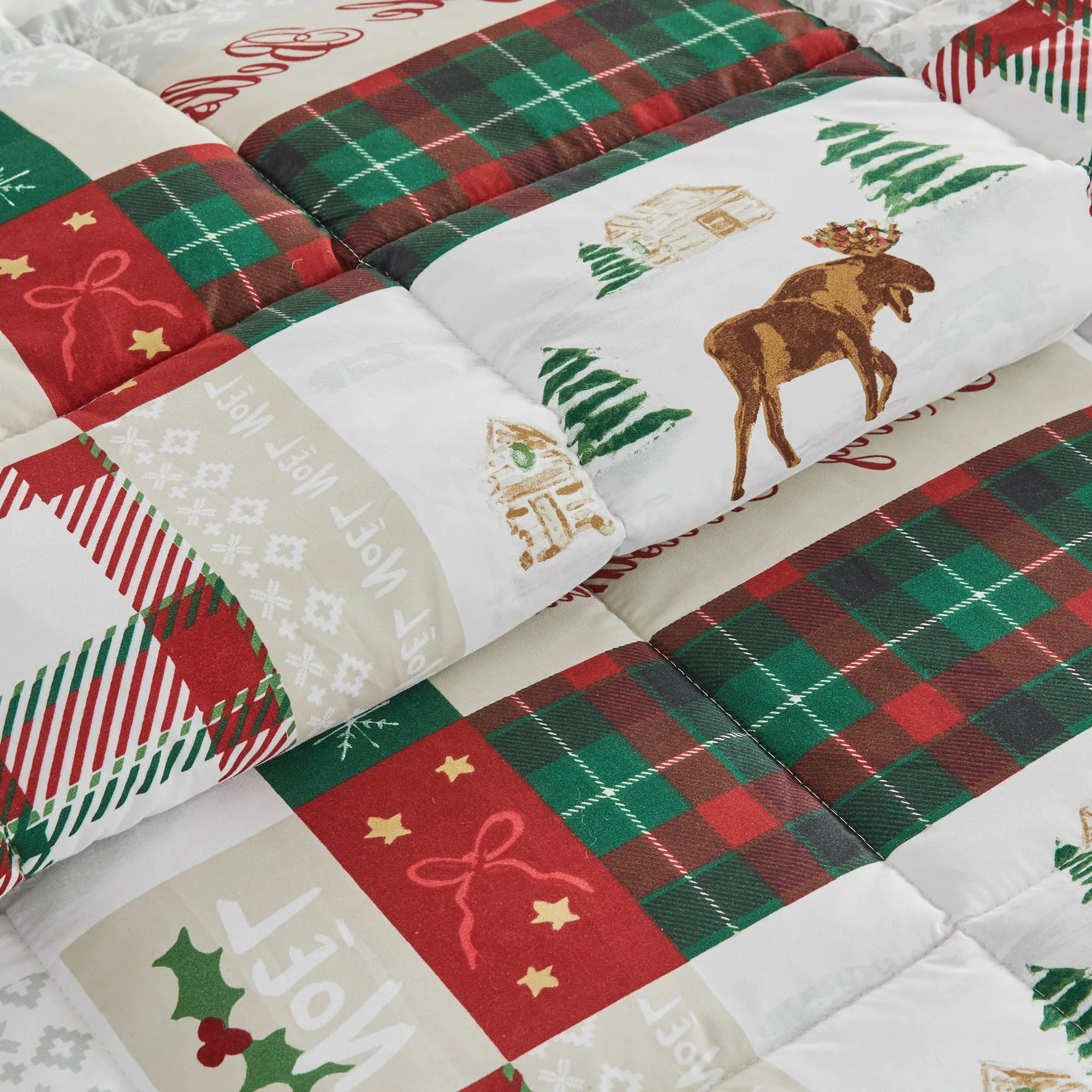 Reversible Christmas Comforter and Sham Set - Holiday / Lodge Odette Collection - Image 57