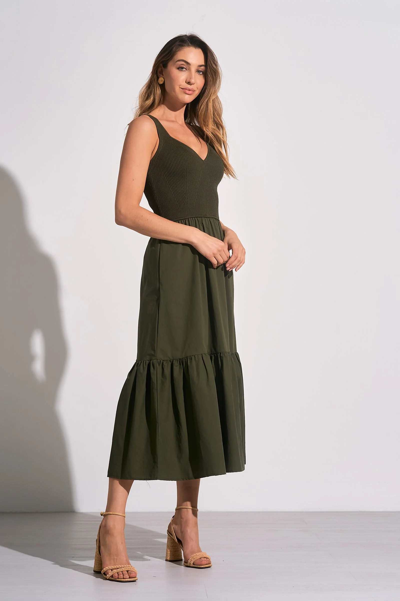 Rhodes Dress Olive - Image 3