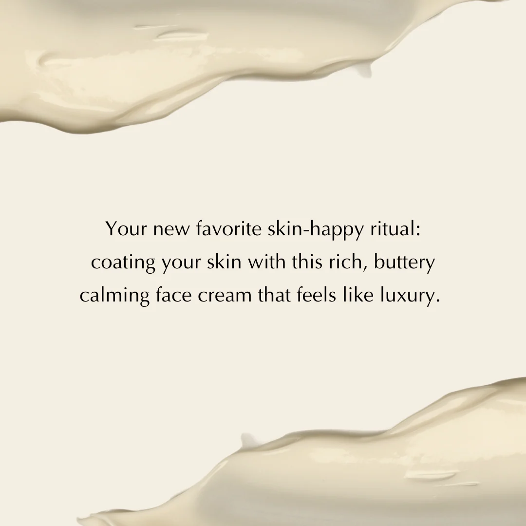 Rich Calming Cream for Dry, Stressed & Sensitive Skin - Vegan, Gluten-Free, Ultra-Hydrating - Image 9