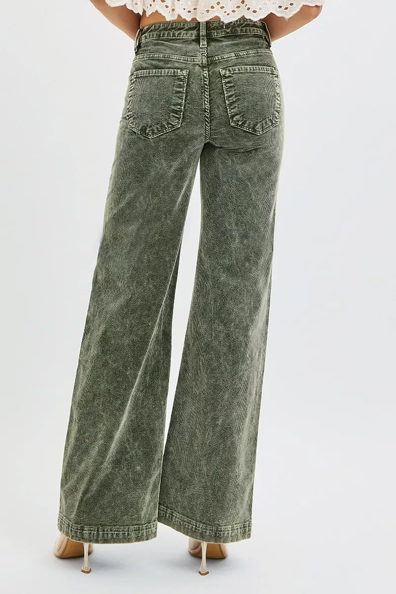 RISEN Full Size High Rise Wide Leg Corduroy Jeans Plus Size - Image 5