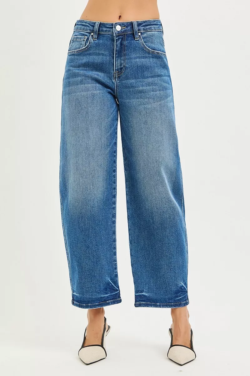 RISEN Slouchy Cropped Barrel Jeans - Image 2