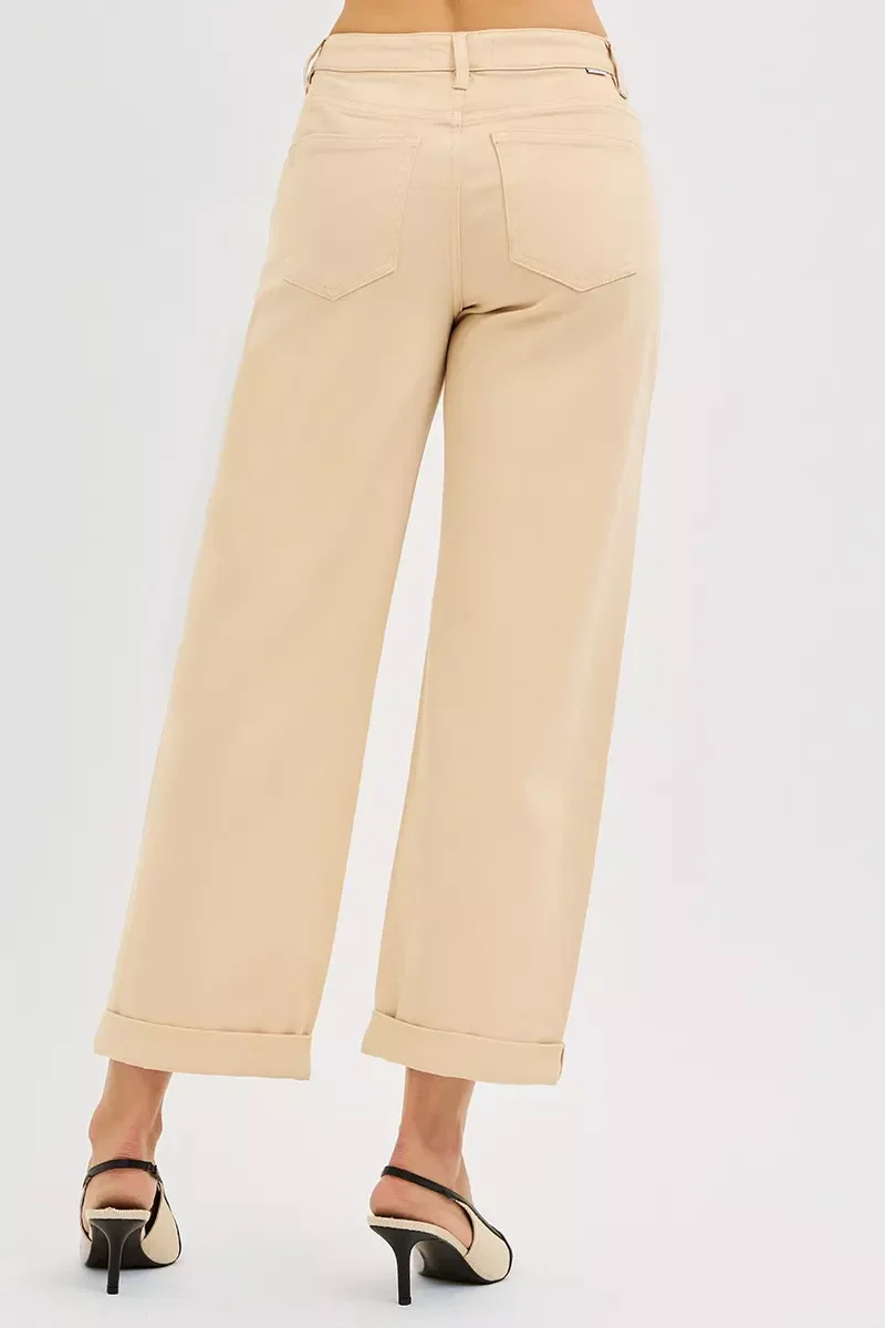 RISEN Tummy Control Mid Rise Ankle Barrel Relaxed Baggy - Image 5