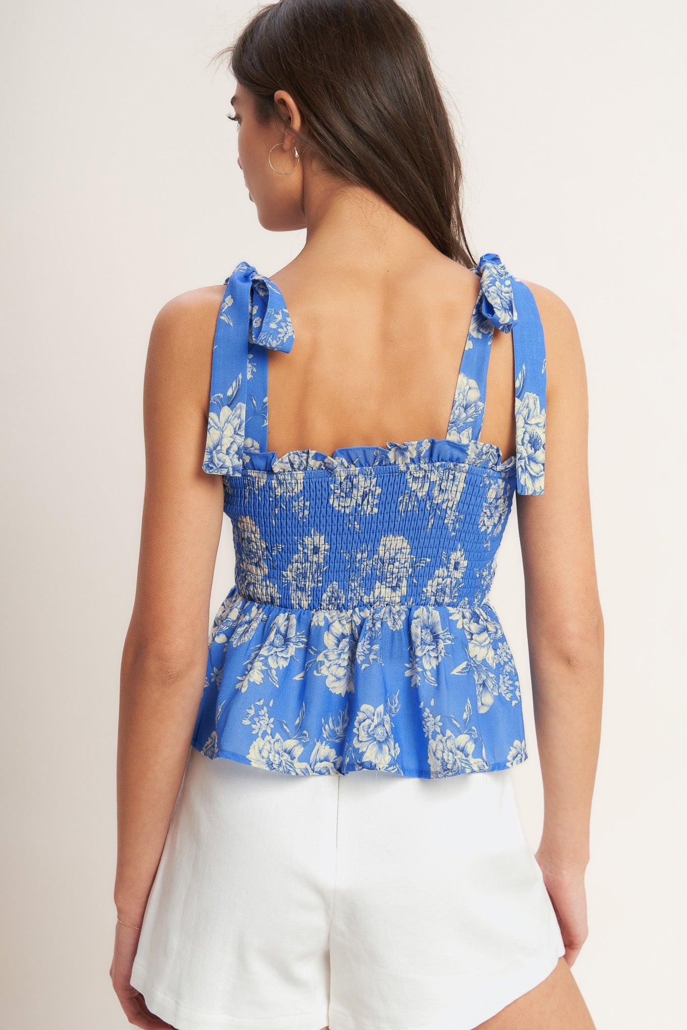 Romantic Blue Palette Woven Top - Image 2