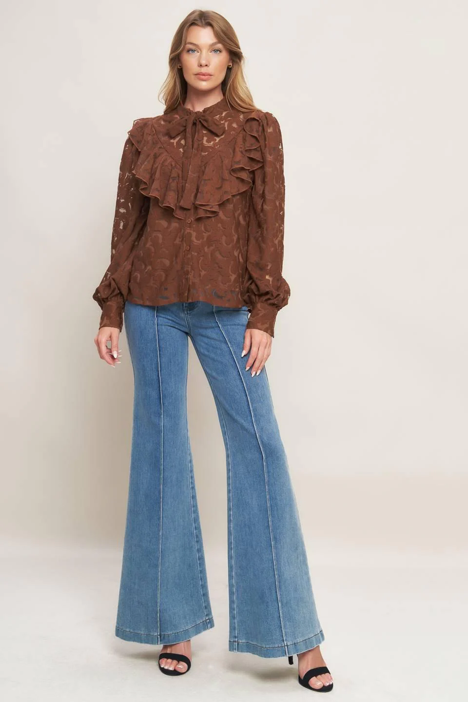 Romantic Shade Woven Lace Top - Image 3