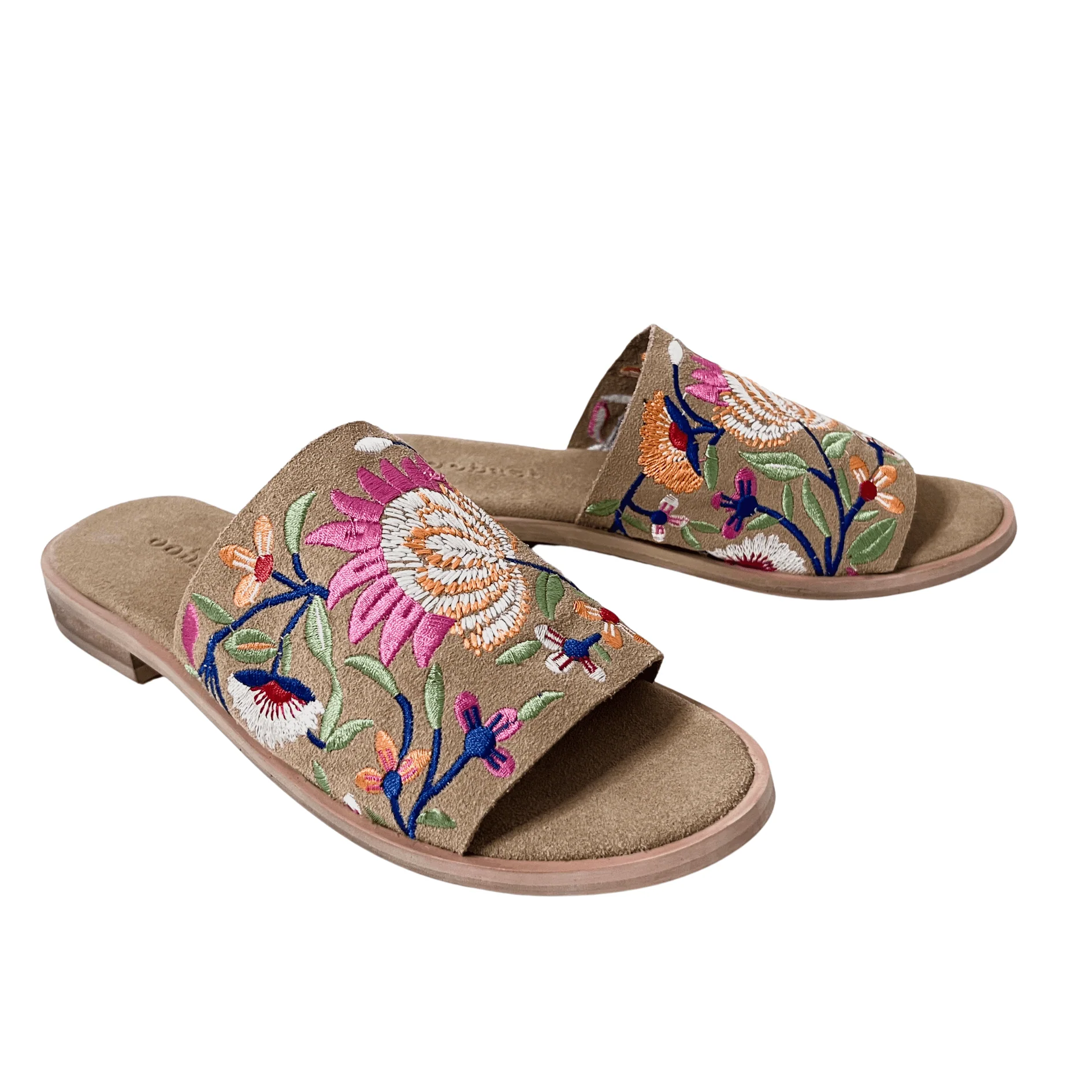 Rose Brown Embroidered Suede Leather - Image 5