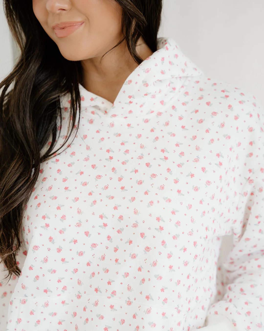 Rose Sweat Set Floral Kangaroo Pocket Hoodie Pants Set - Image 6