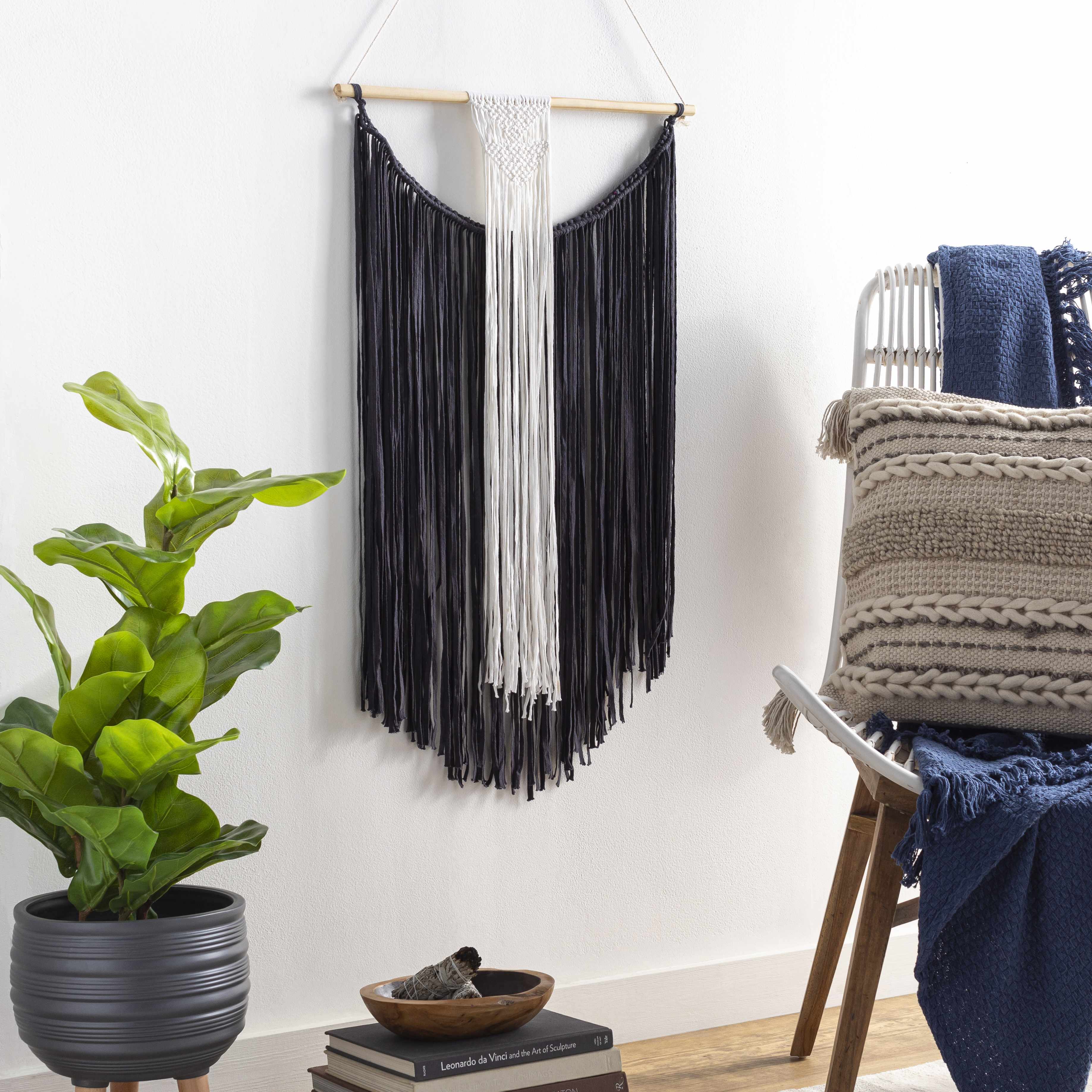 Rosebank Boho Black and White Wall Hanging - Clearance - Image 2