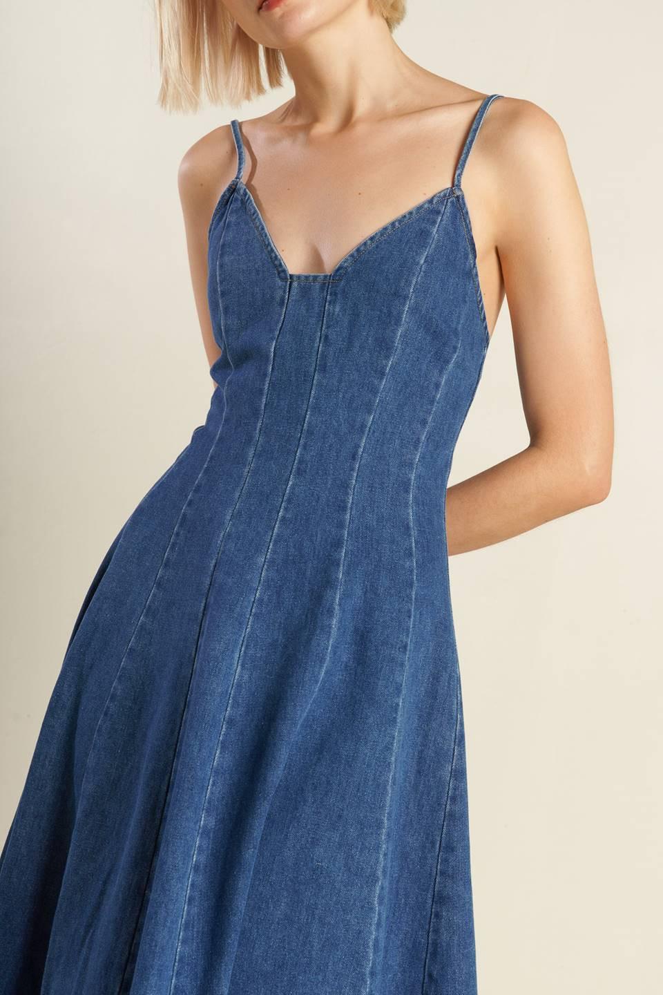 Rosewood Romance Denim Midi Dress - Image 8