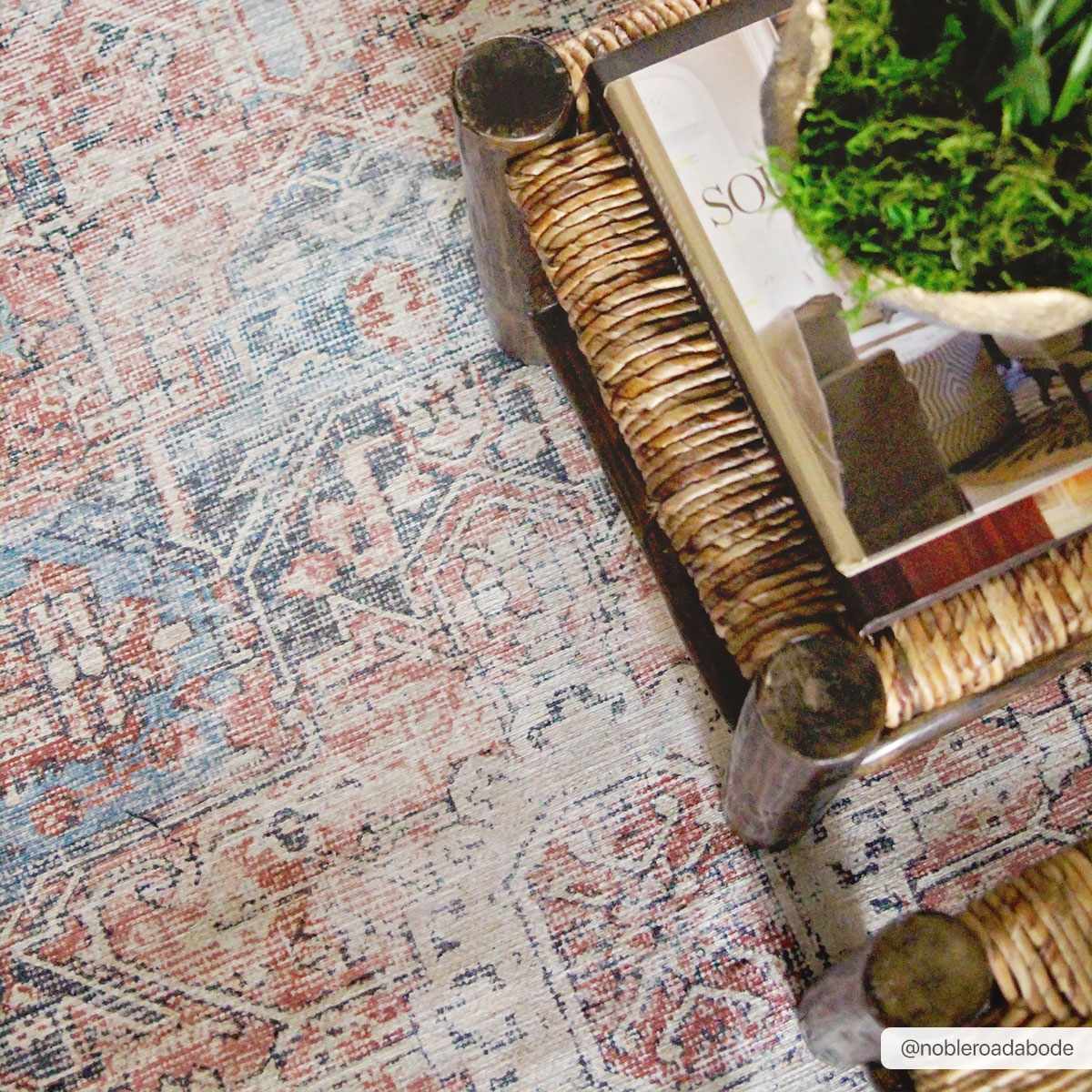 Rosman Distressed Washable Area Rug - Image 13