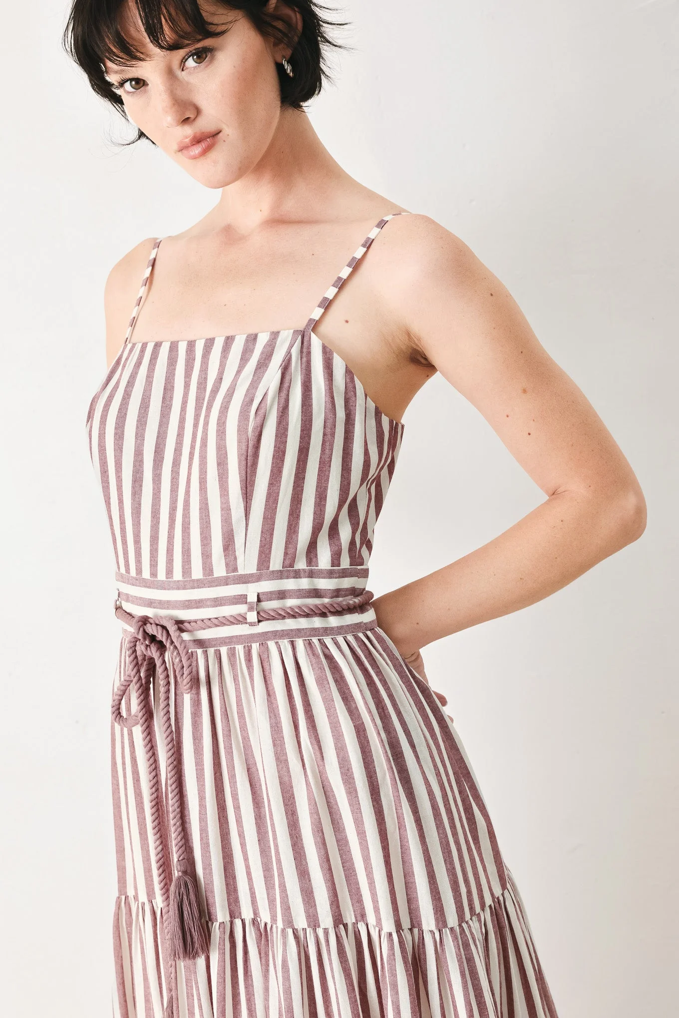 Rosy Breeze Woven Ankle Dress - Image 2