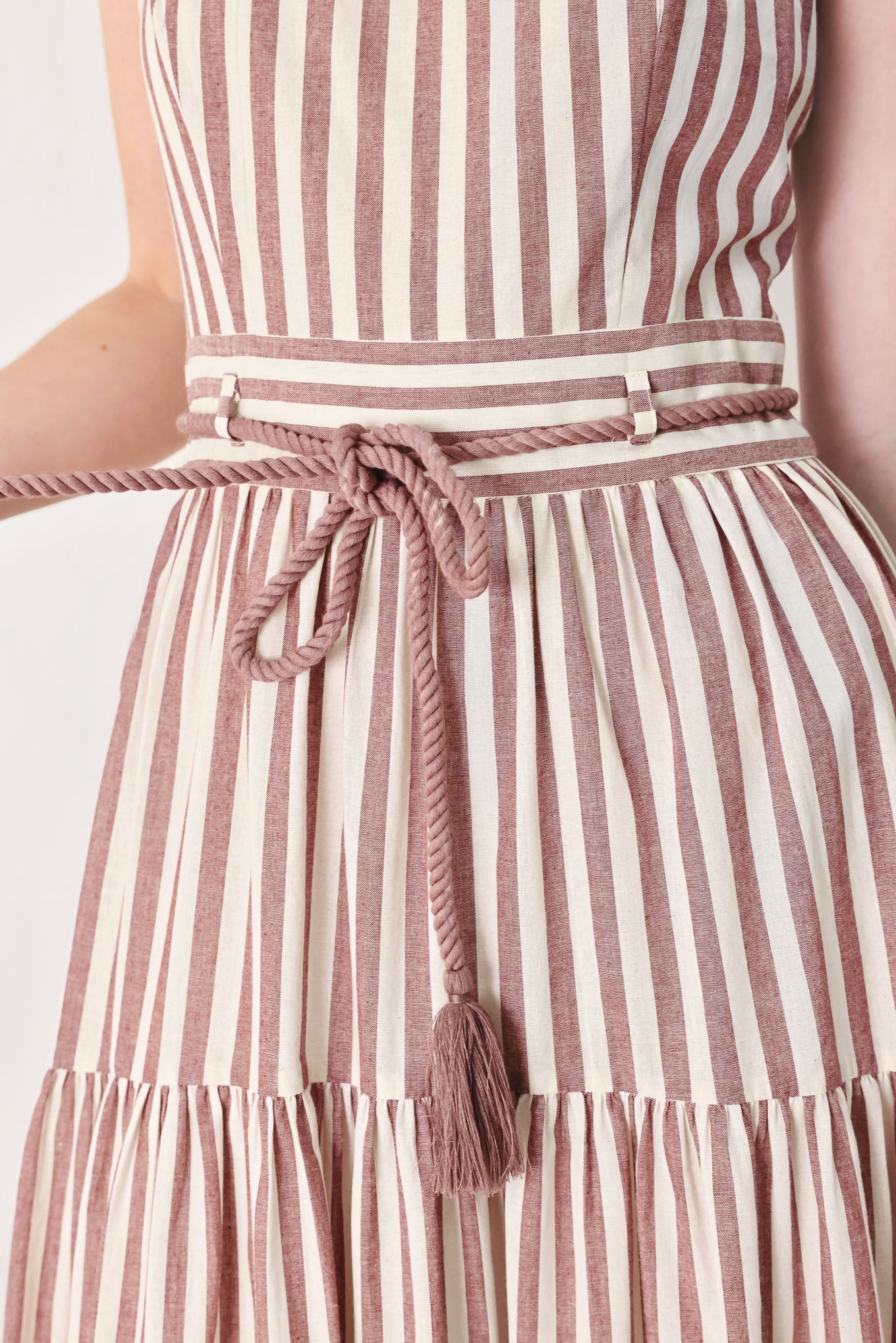 Rosy Breeze Woven Ankle Dress - Image 4