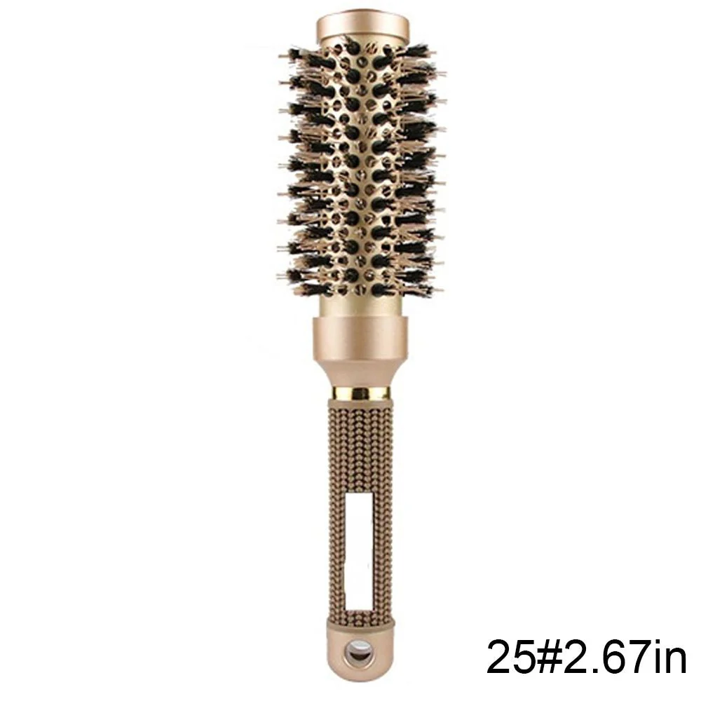 Round Brush For Blow Drying; Nano Thermal Ceramic & Ionic Tech Hair Brush With Boar Bristles; Professional Round Barrel Brush For Styling; Curling And Straightening - Image 12