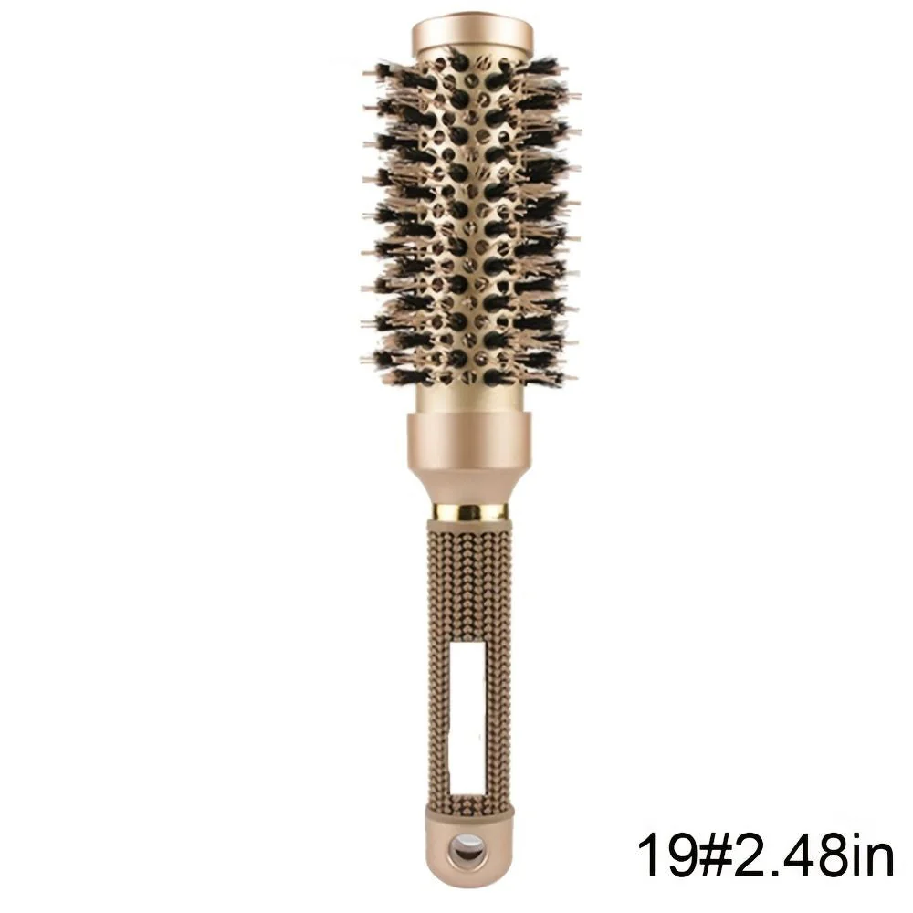 Round Brush For Blow Drying; Nano Thermal Ceramic & Ionic Tech Hair Brush With Boar Bristles; Professional Round Barrel Brush For Styling; Curling And Straightening - Image 17