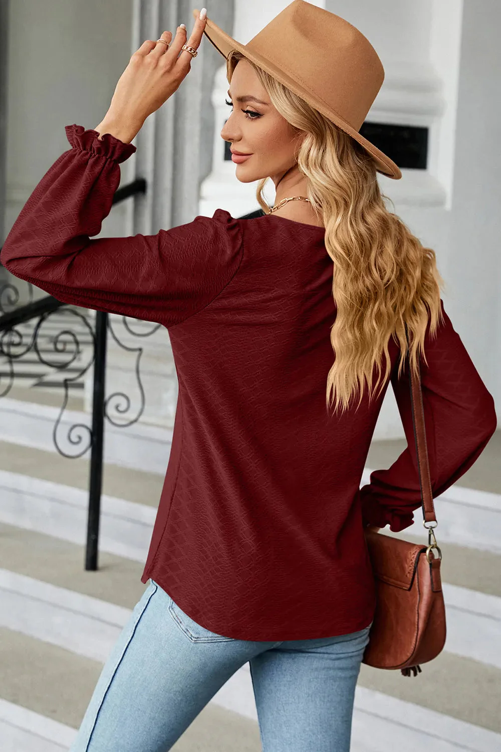 🌸 Round Neck Flounce Sleeve T-Shirt - Image 8