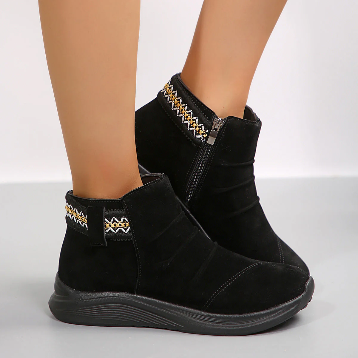 Round-Toe Women’s Frosted Martin Boots - Image 5