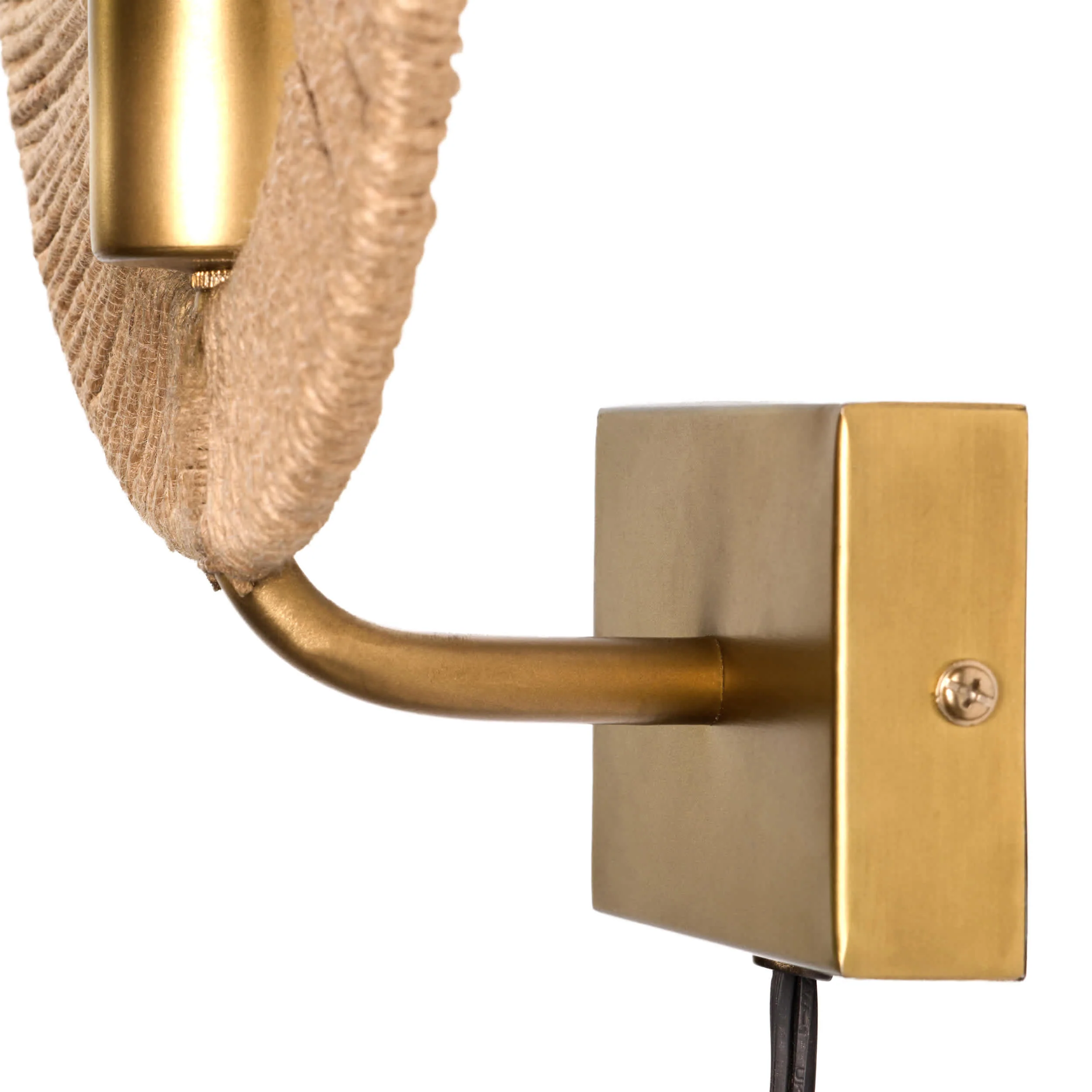 River of Goods Round Wall Lamp - Brown & Gold - Image 7