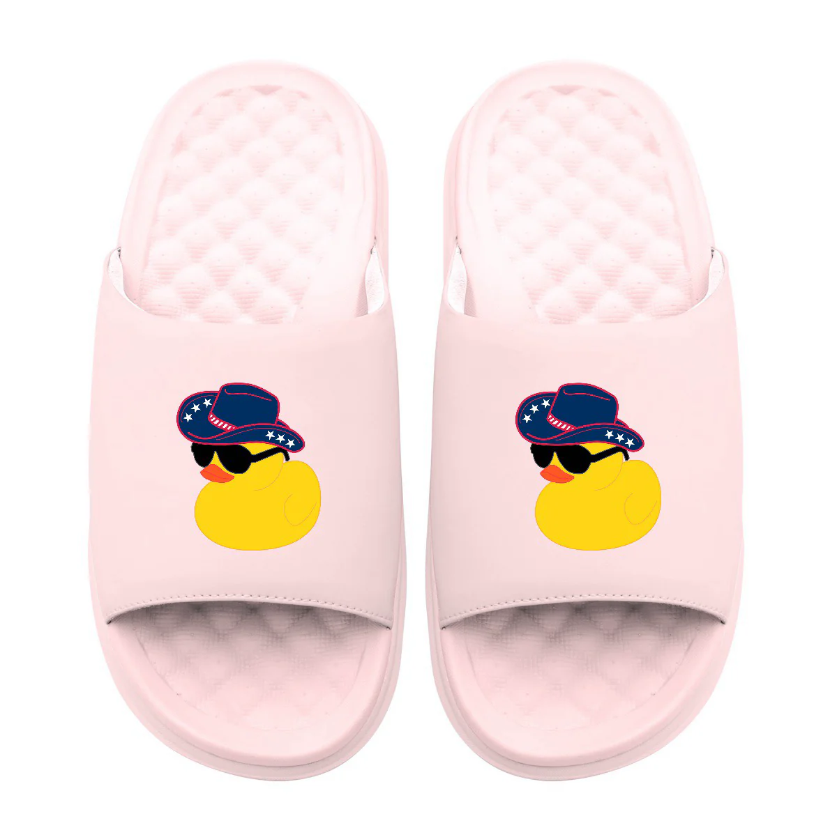Rubber Duck Cowboy Motive Slide Sandals - Image 8