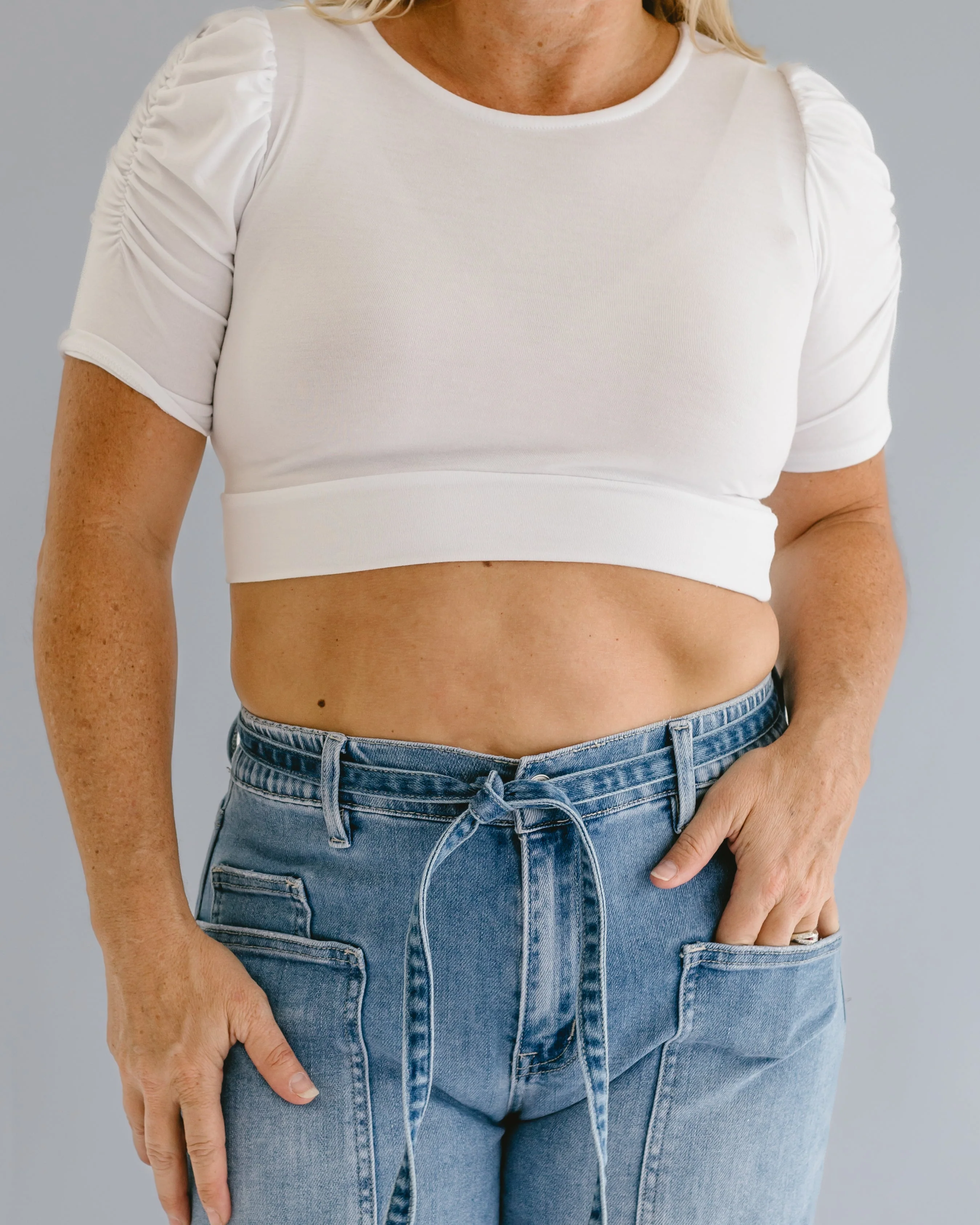 Ruched Sleeve Halftee - Image 2