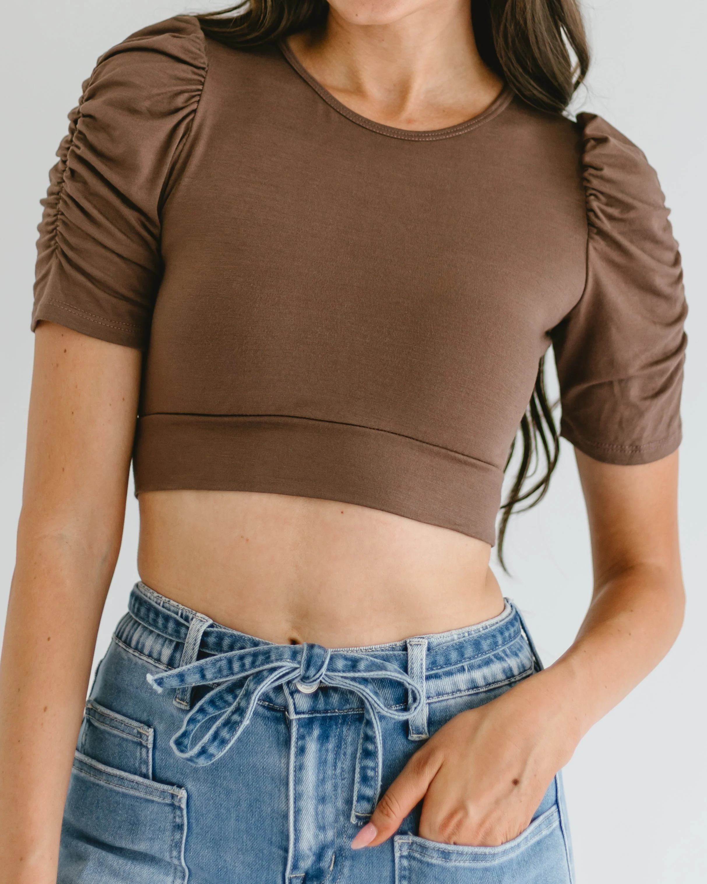 Ruched Sleeve Halftee - Image 8