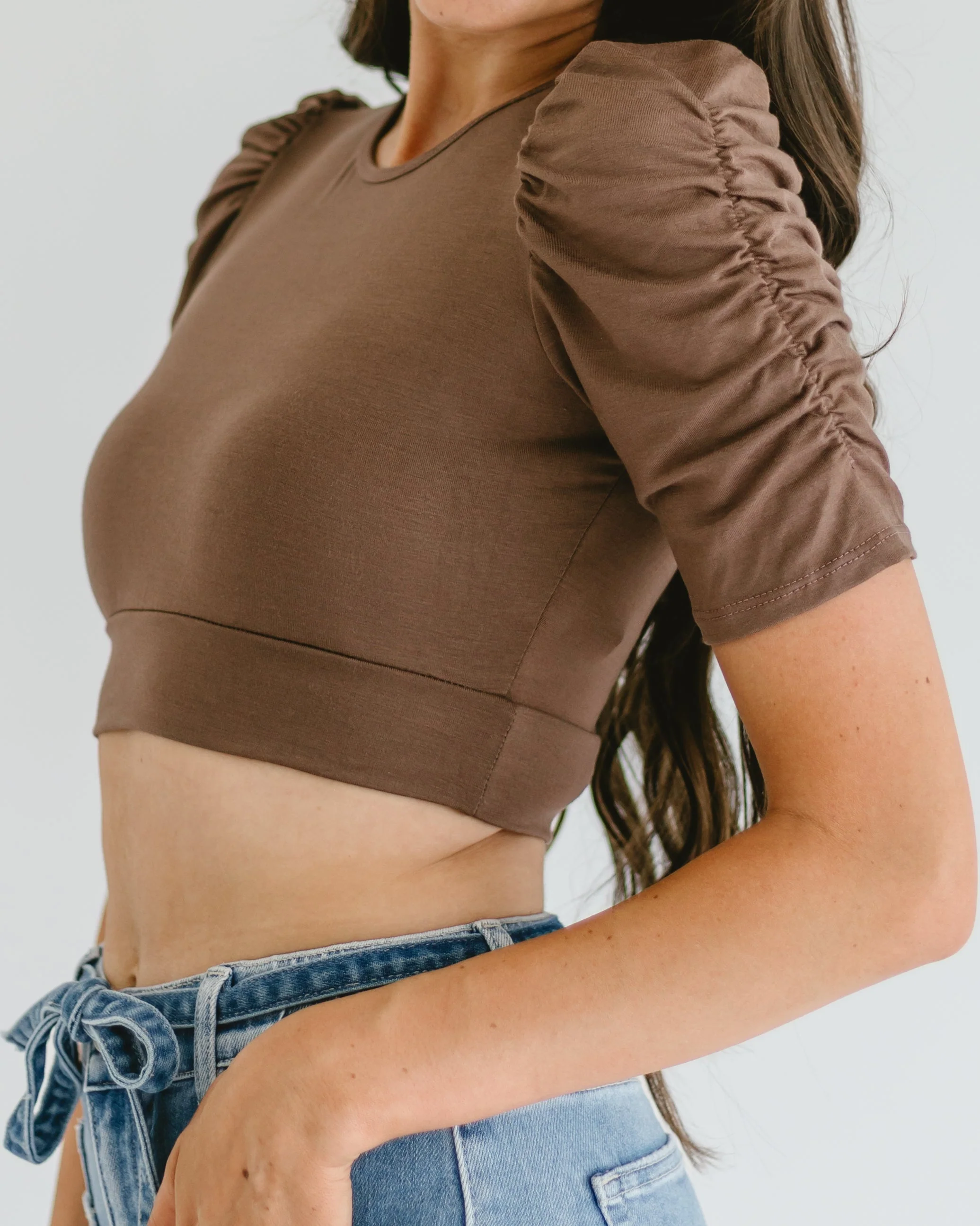 Ruched Sleeve Halftee - Image 9
