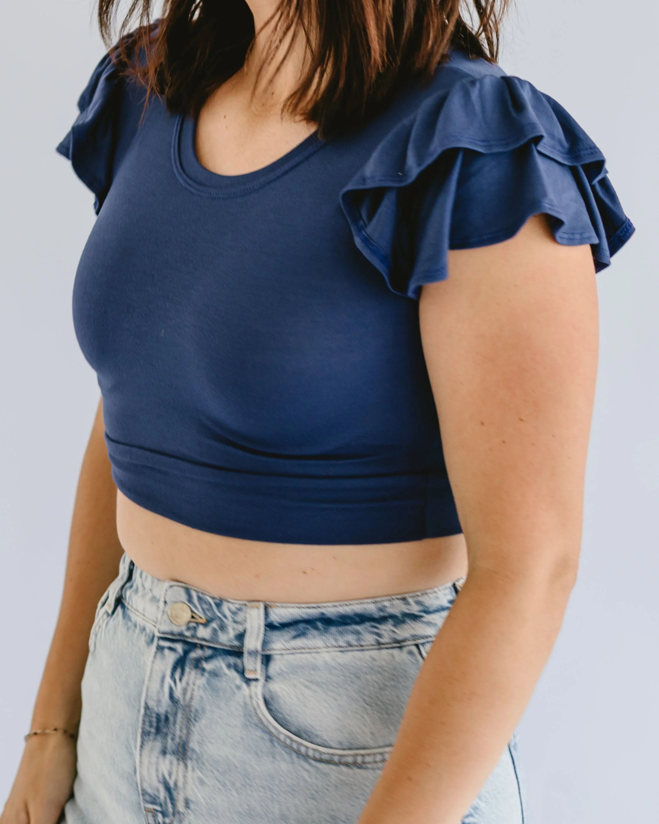 Ruffle Sleeve Halftee - Image 22