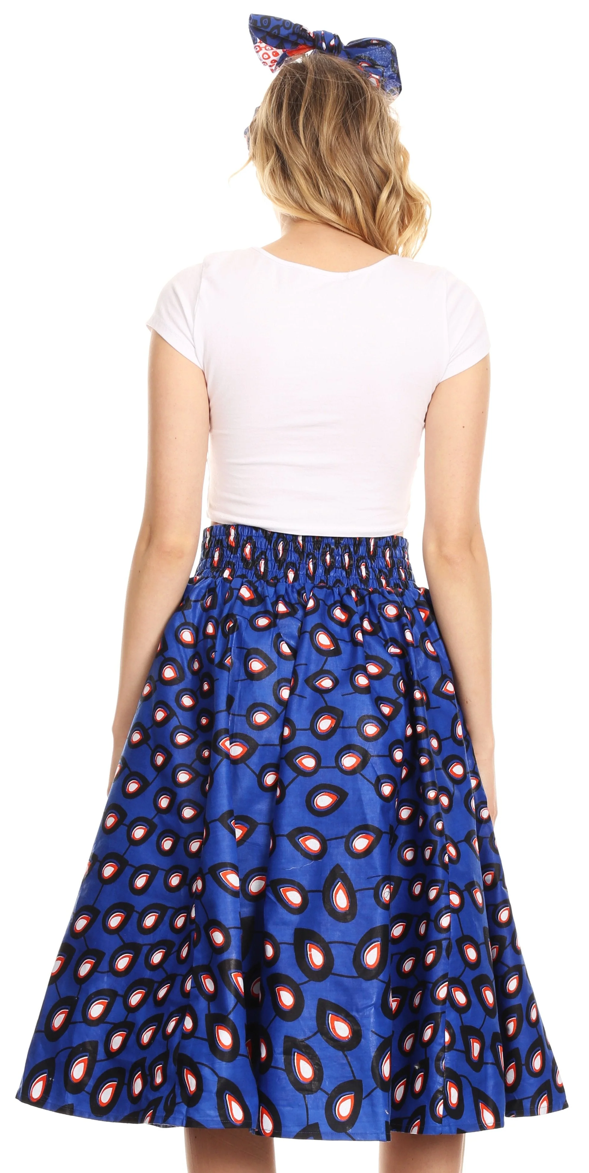 Sakkas African Dutch Ankara Wax Print Full Circle Skirt - Image 151