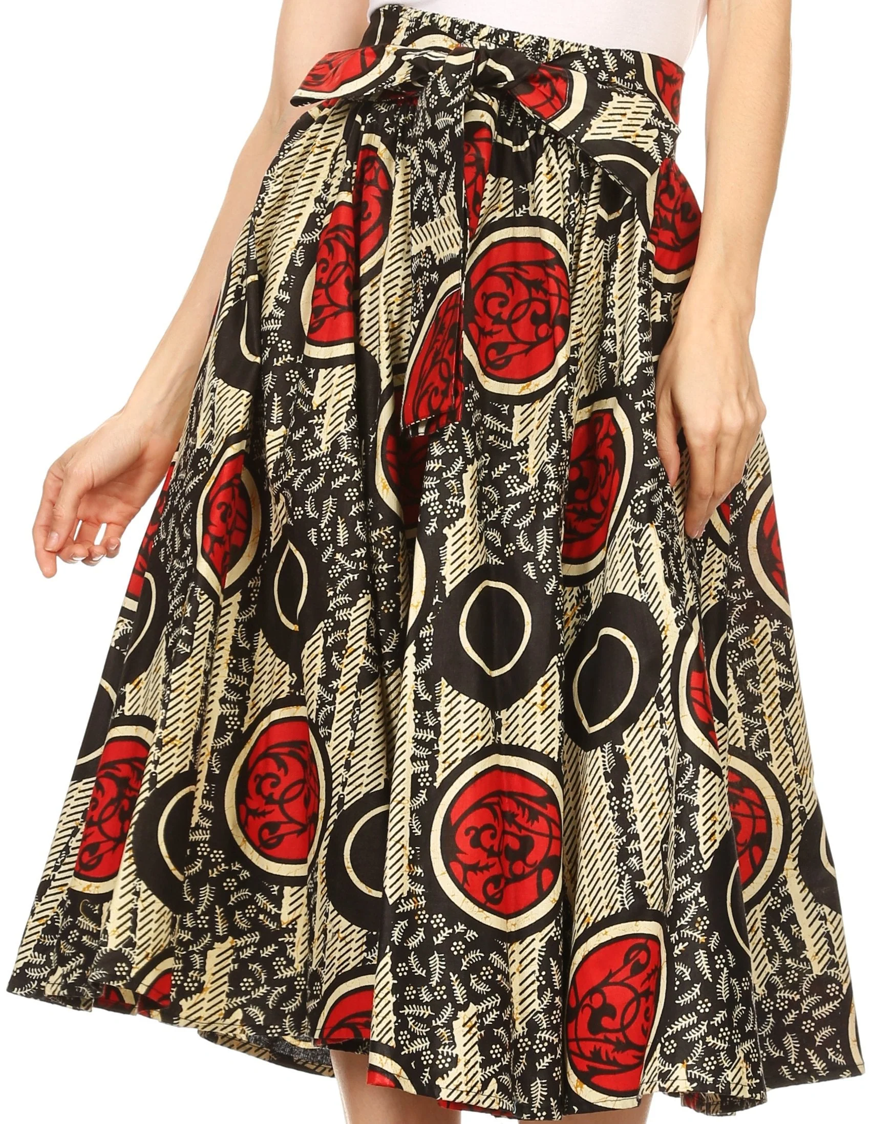 Sakkas African Dutch Ankara Wax Print Full Circle Skirt - Image 21