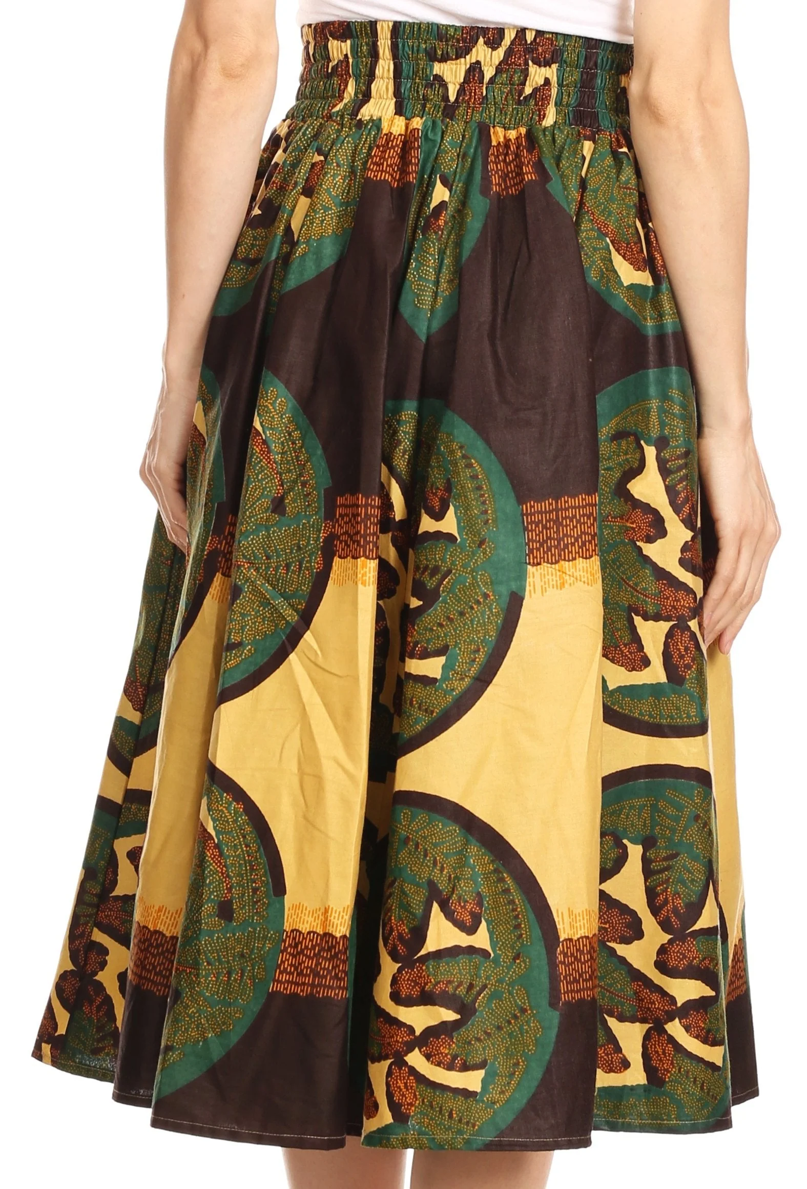 Sakkas African Dutch Ankara Wax Print Full Circle Skirt - Image 28