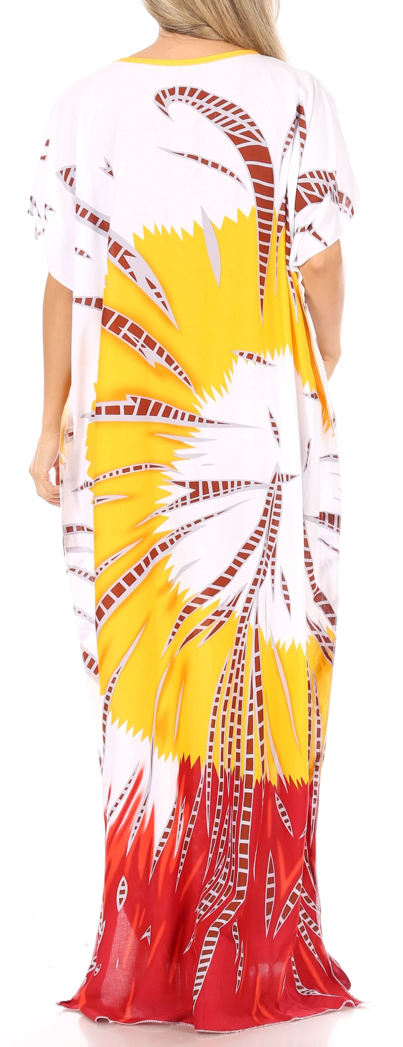 Sakkas Aggy Womens Dashiki African Print Caftan Dress Maxi Boho Hippie Colorful - Image 92