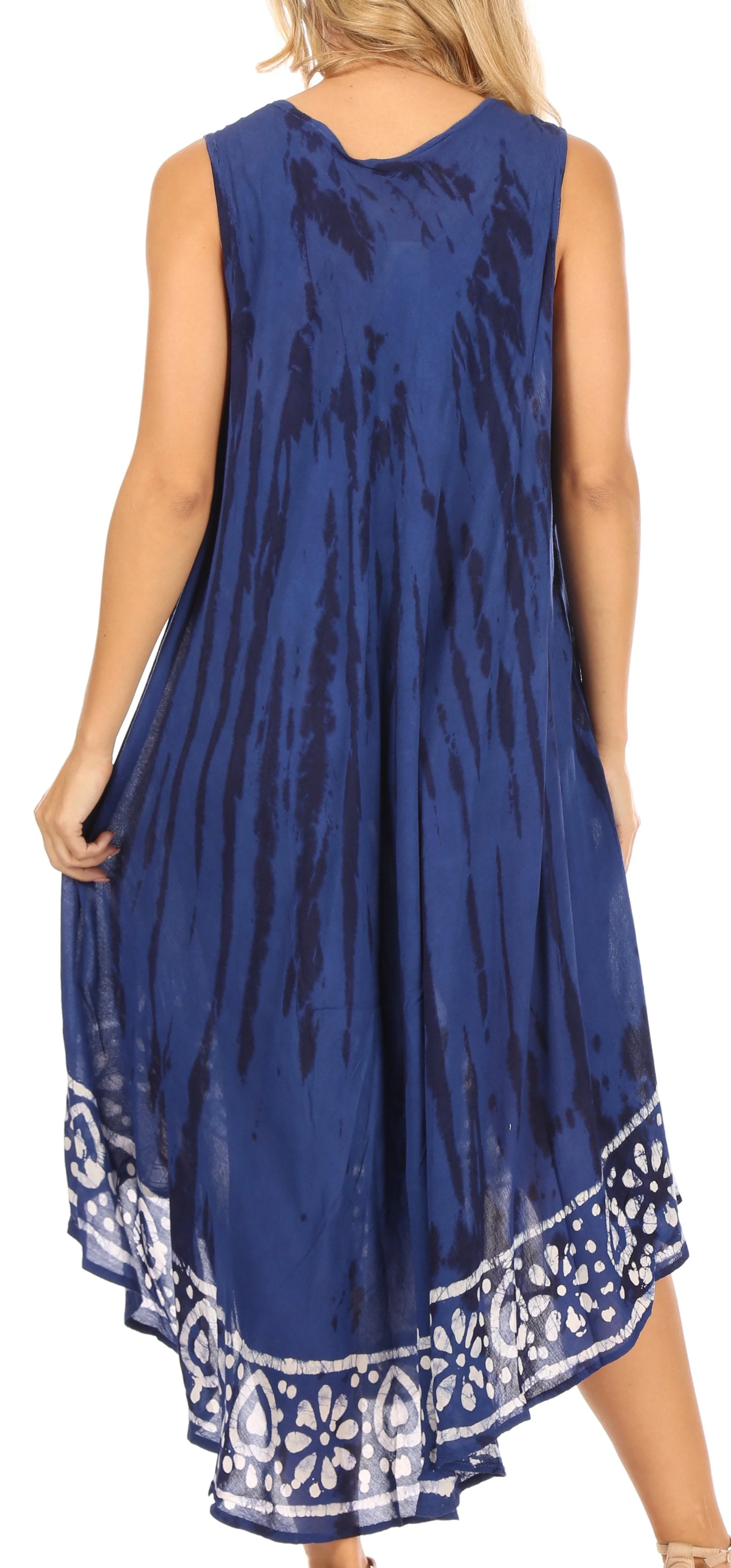 Sakkas Alexis Embroidered Long Sleeveless Floral Caftan Dress / Cover Up - Image 32