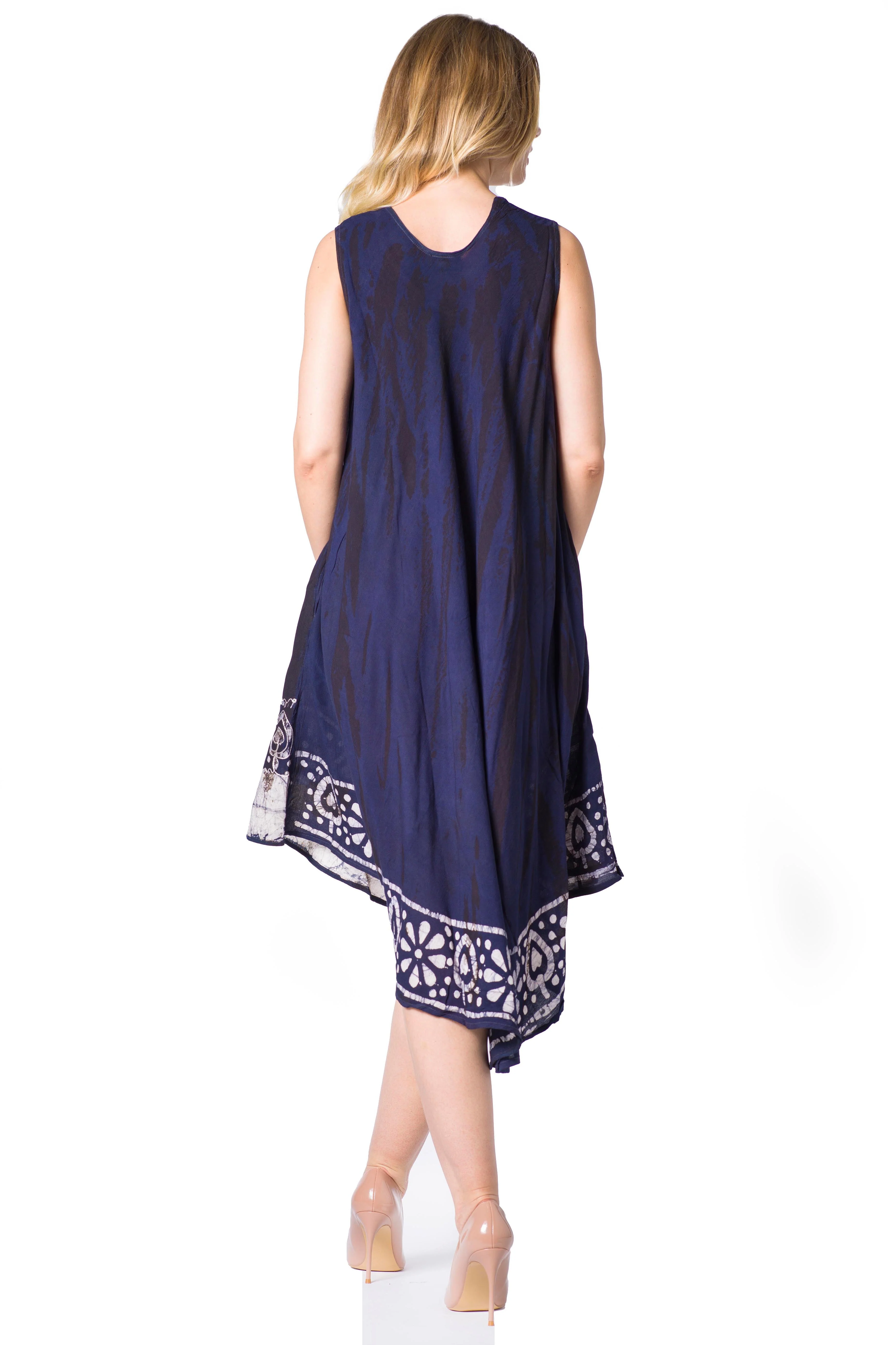 Sakkas Alexis Embroidered Long Sleeveless Floral Caftan Dress / Cover Up - Image 67
