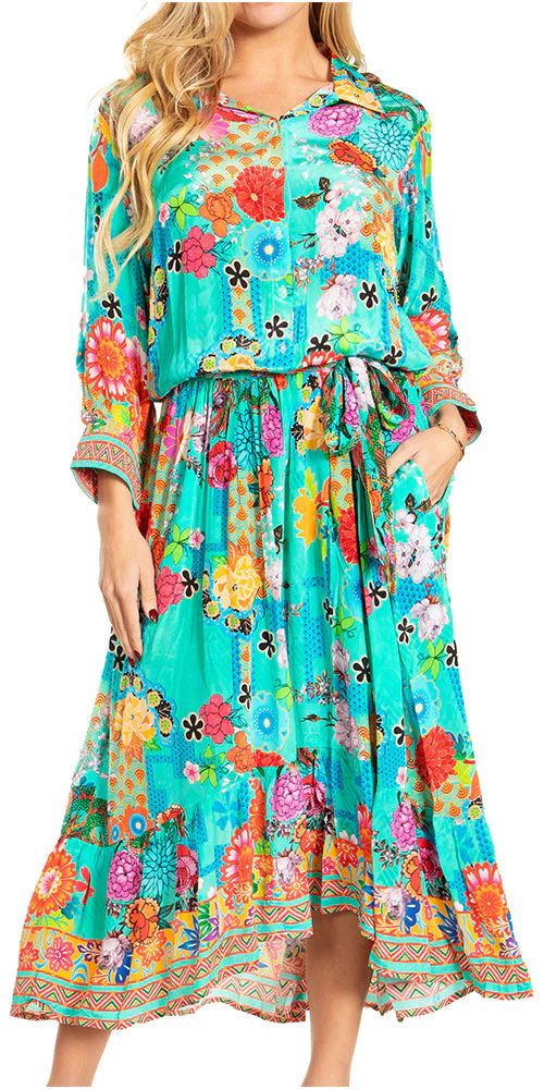 Sakkas Andreas Women's Maxi Dress with Ruffles and Buttons - Image 16