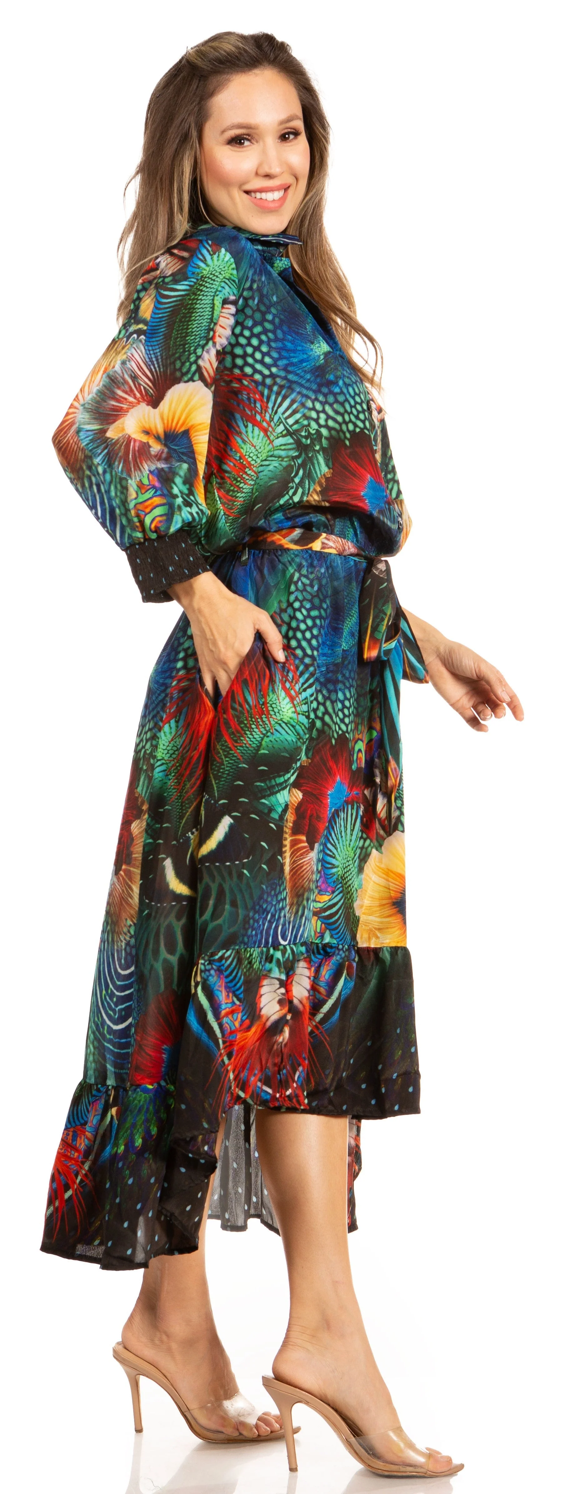 Sakkas Andreas Women's Maxi Dress with Ruffles and Buttons - Image 9
