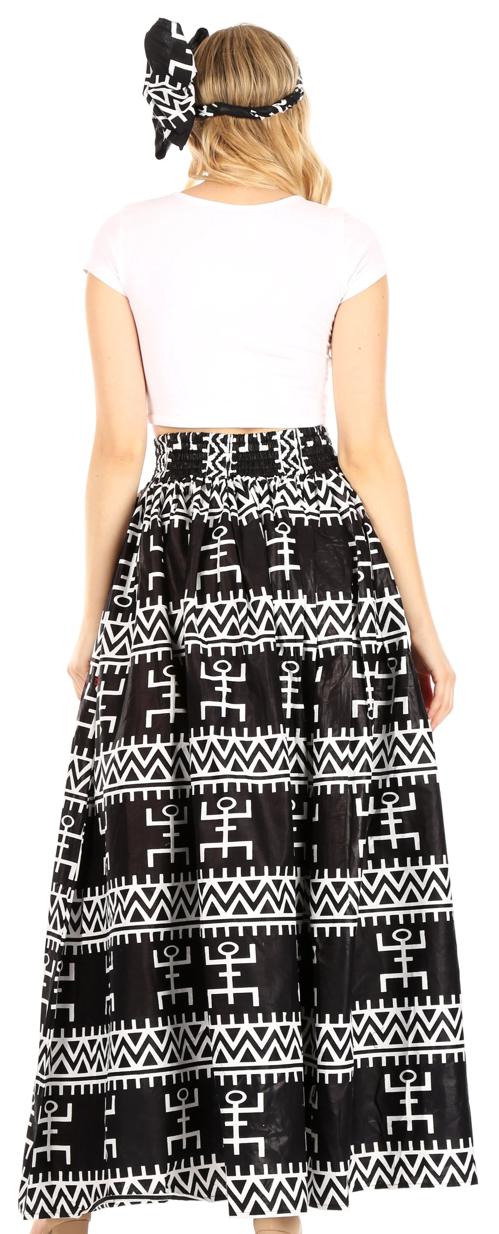 Sakkas Asma Convertible Traditional Wax Print Adjustable Strap Maxi Skirt | Dress - Image 120