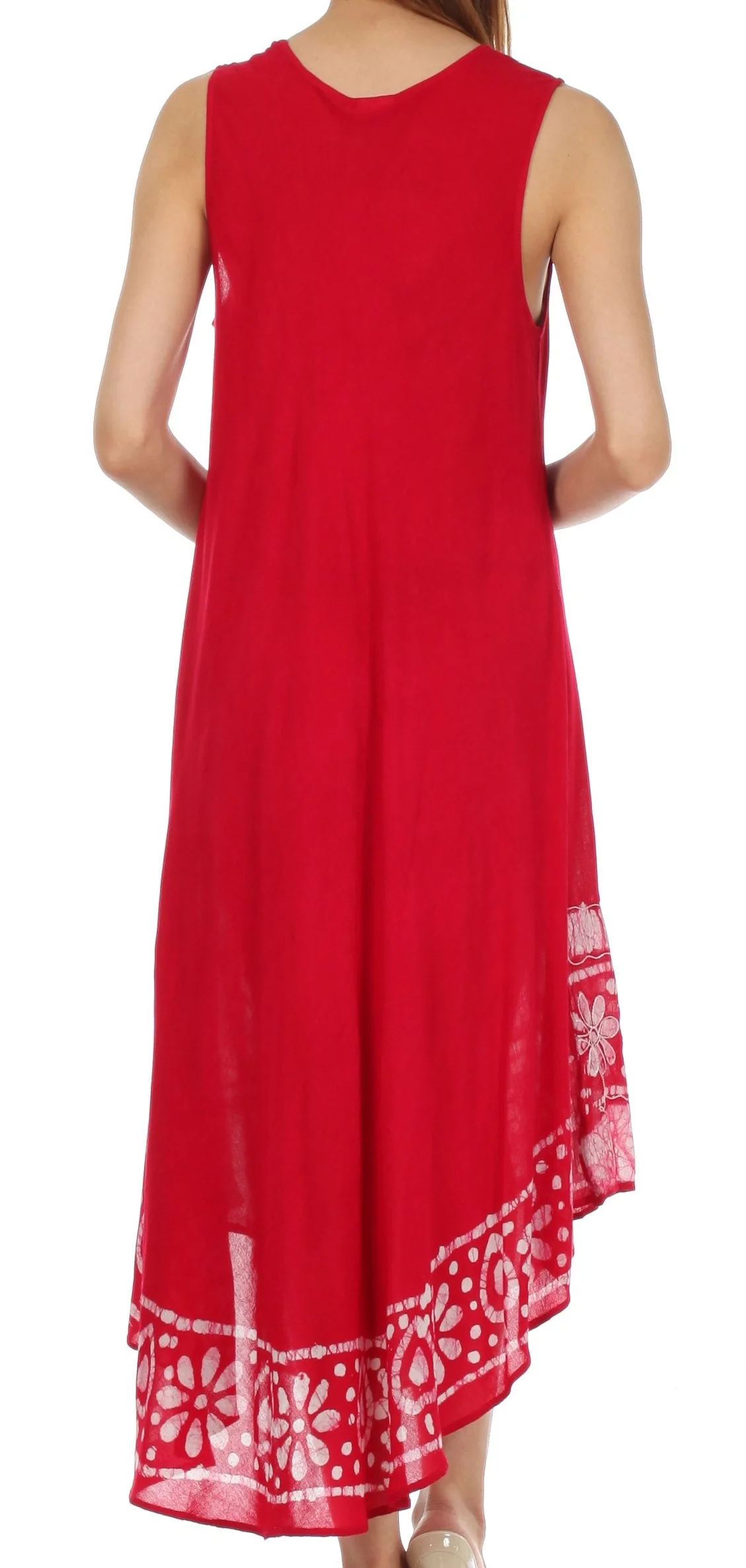 Sakkas Batik Flower Caftan Tank Dress / Cover Up - Image 100