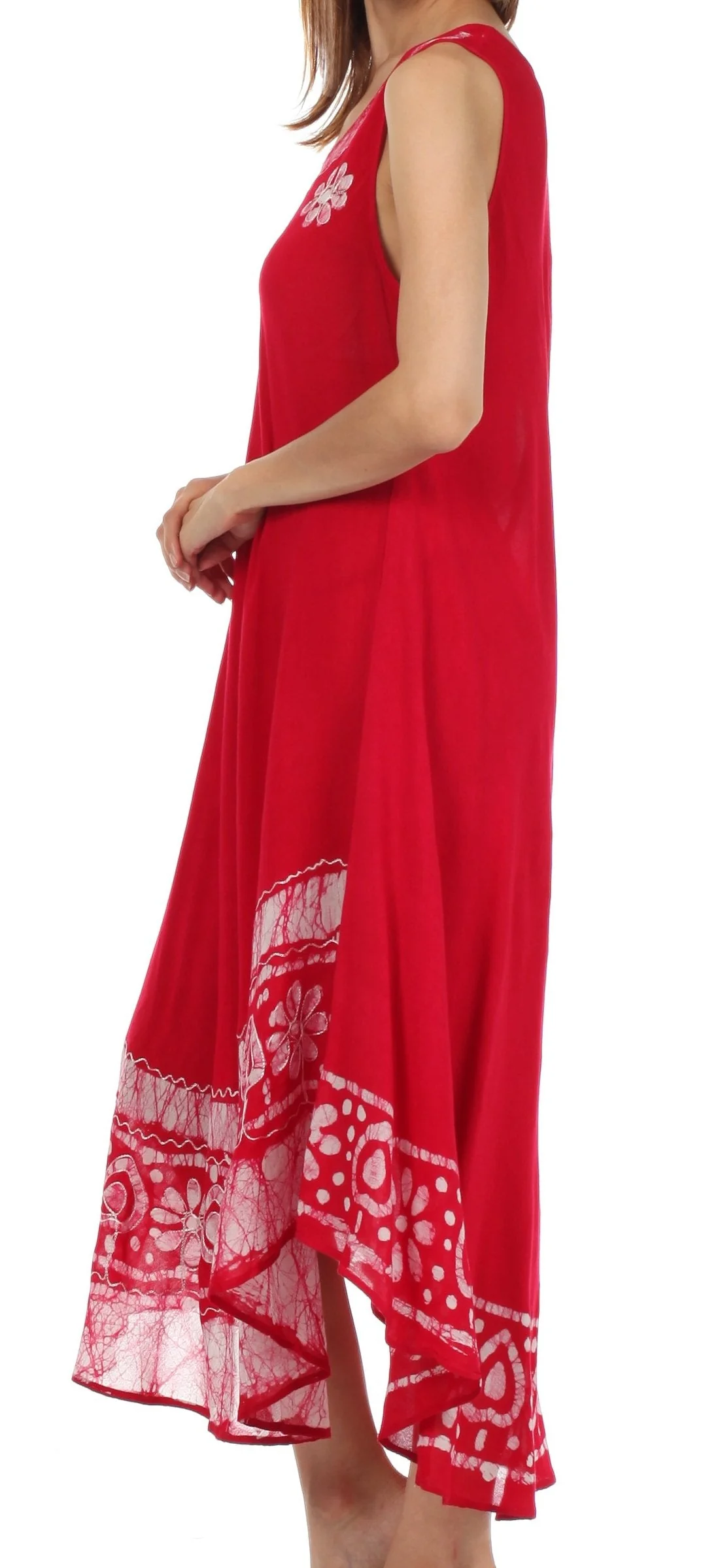 Sakkas Batik Flower Caftan Tank Dress / Cover Up - Image 102