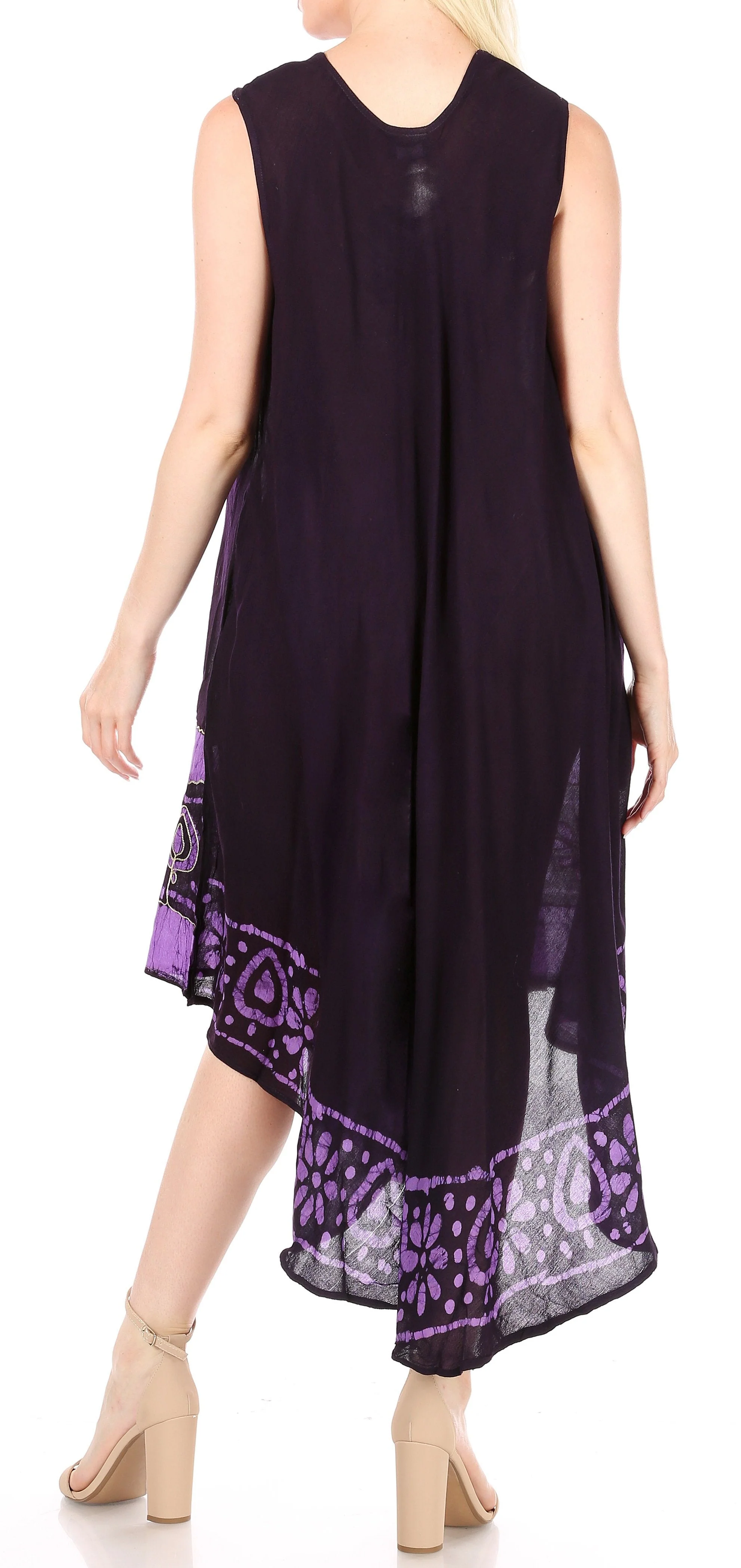 Sakkas Batik Flower Caftan Tank Dress / Cover Up - Image 111