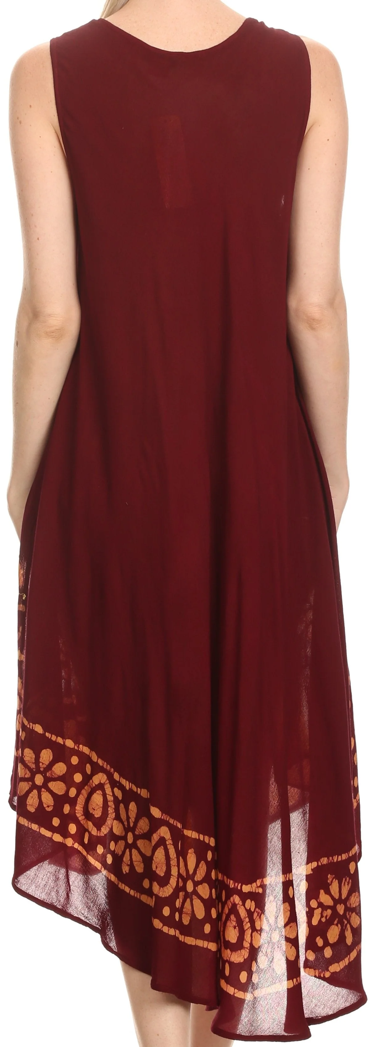 Sakkas Batik Flower Caftan Tank Dress / Cover Up - Image 121
