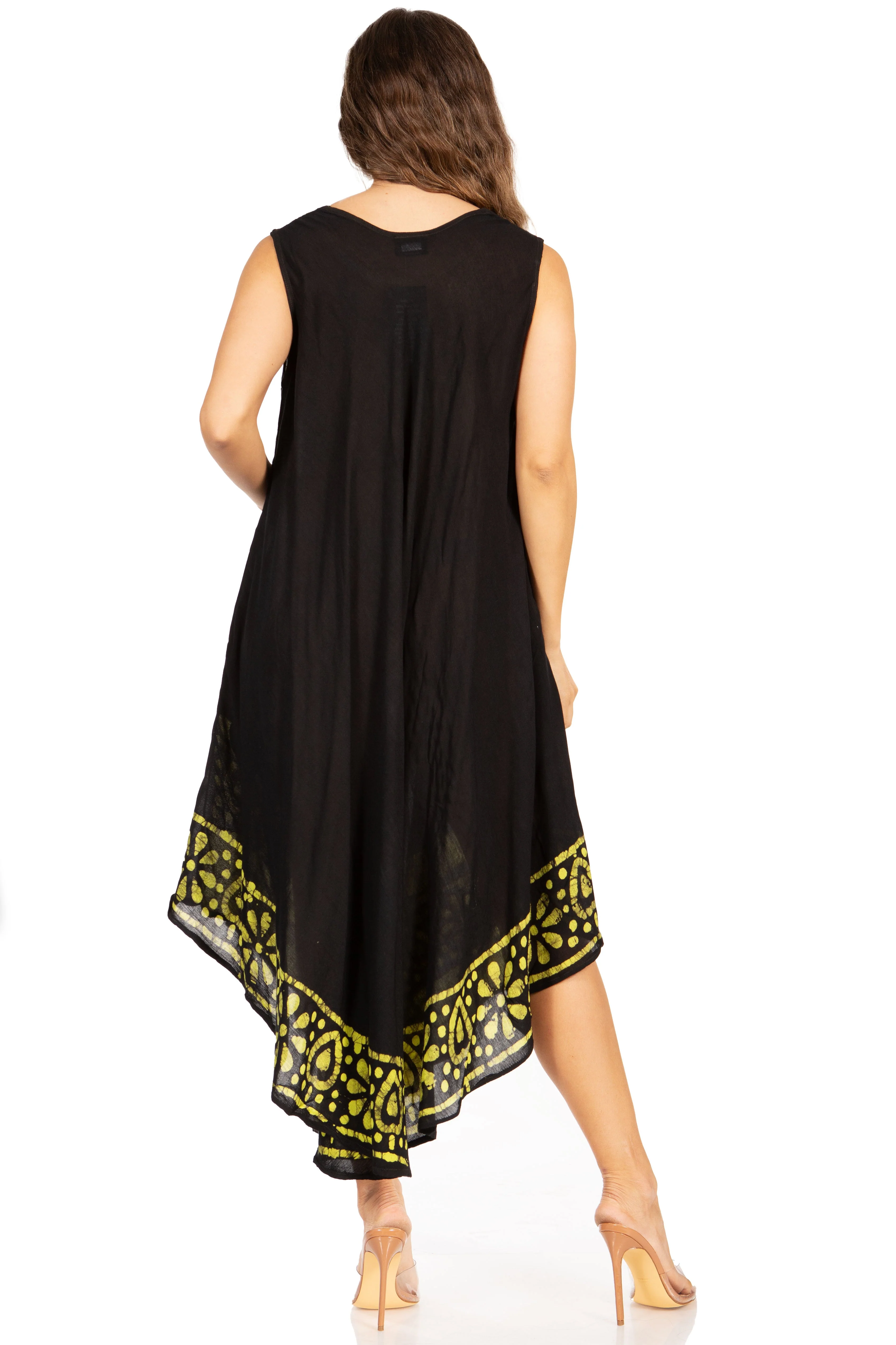 Sakkas Batik Flower Caftan Tank Dress / Cover Up - Image 33