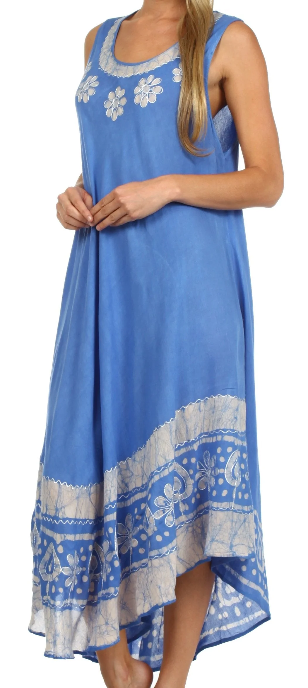 Sakkas Batik Flower Caftan Tank Dress / Cover Up - Image 39
