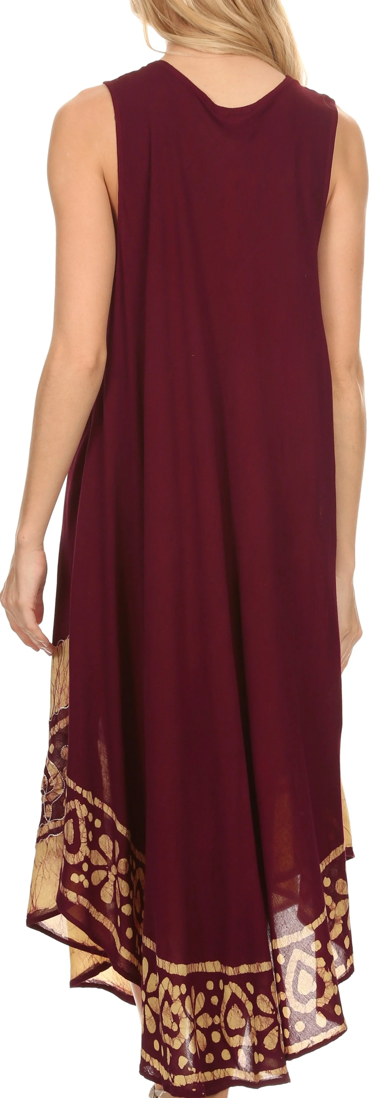Sakkas Batik Flower Caftan Tank Dress / Cover Up - Image 49