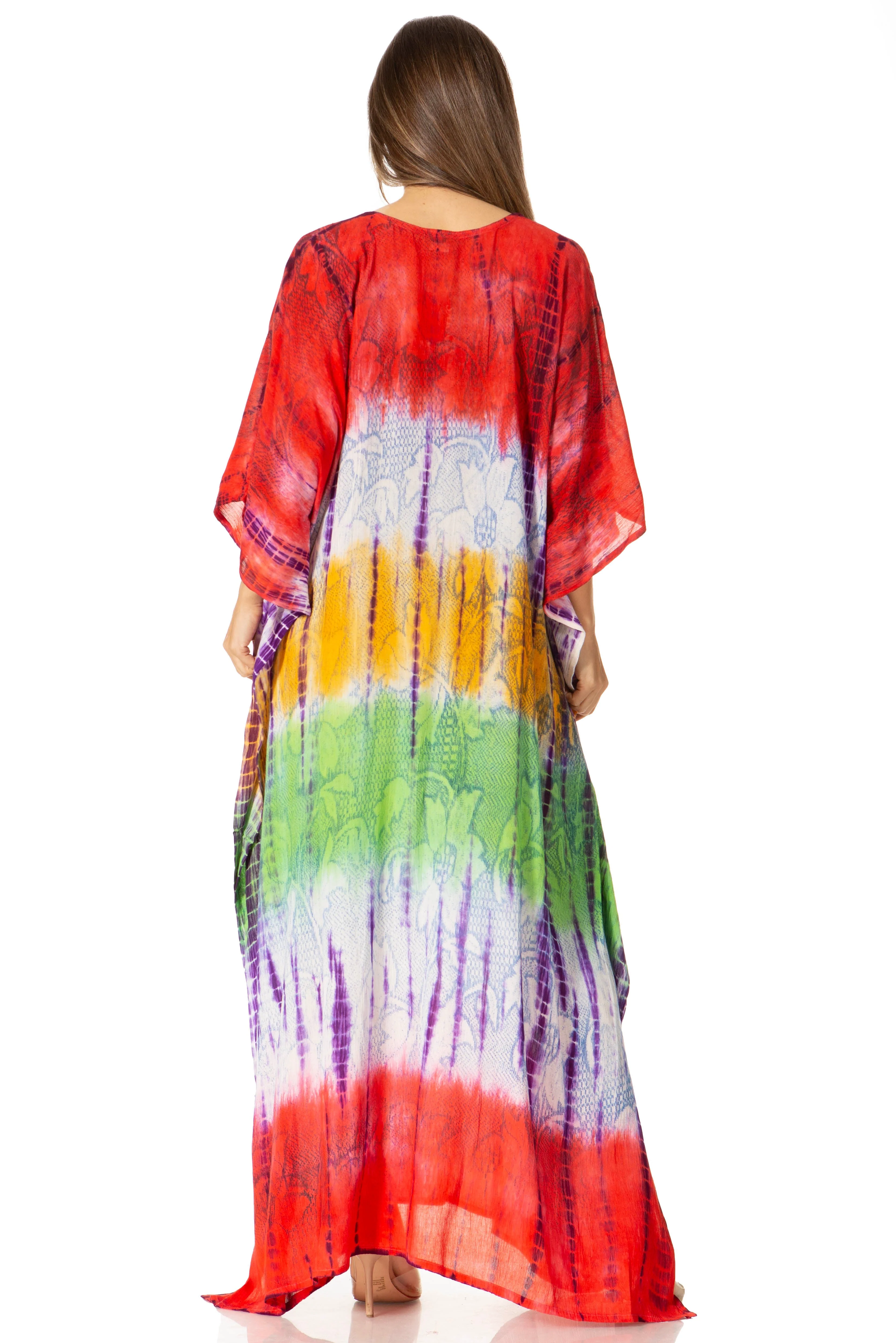 Sakkas Catia Women's Boho-Style Long Maxi Caftan for Lounging and Casual Wear - Image 106